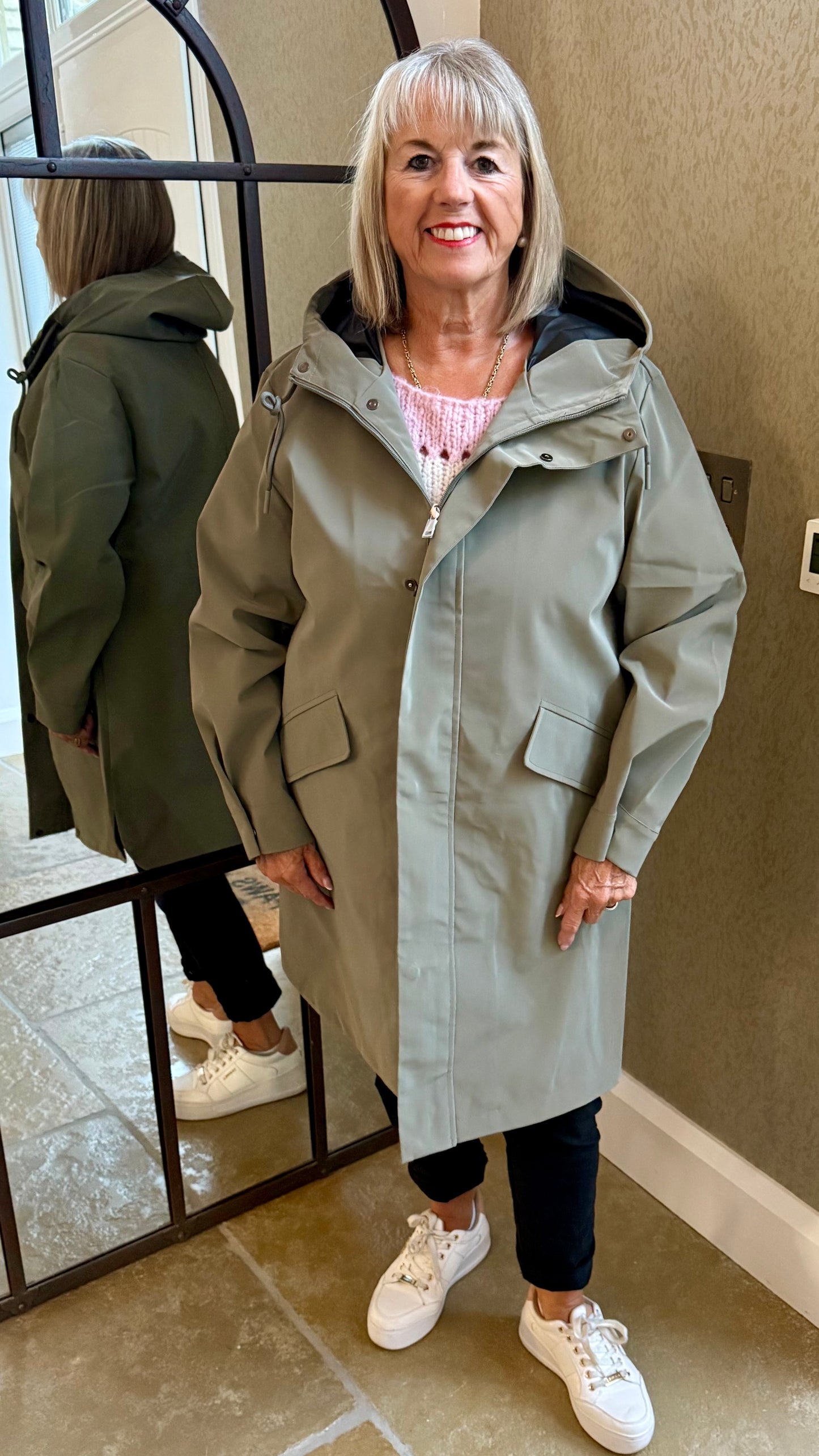 SAGE GREEN WATERPROOF MAC