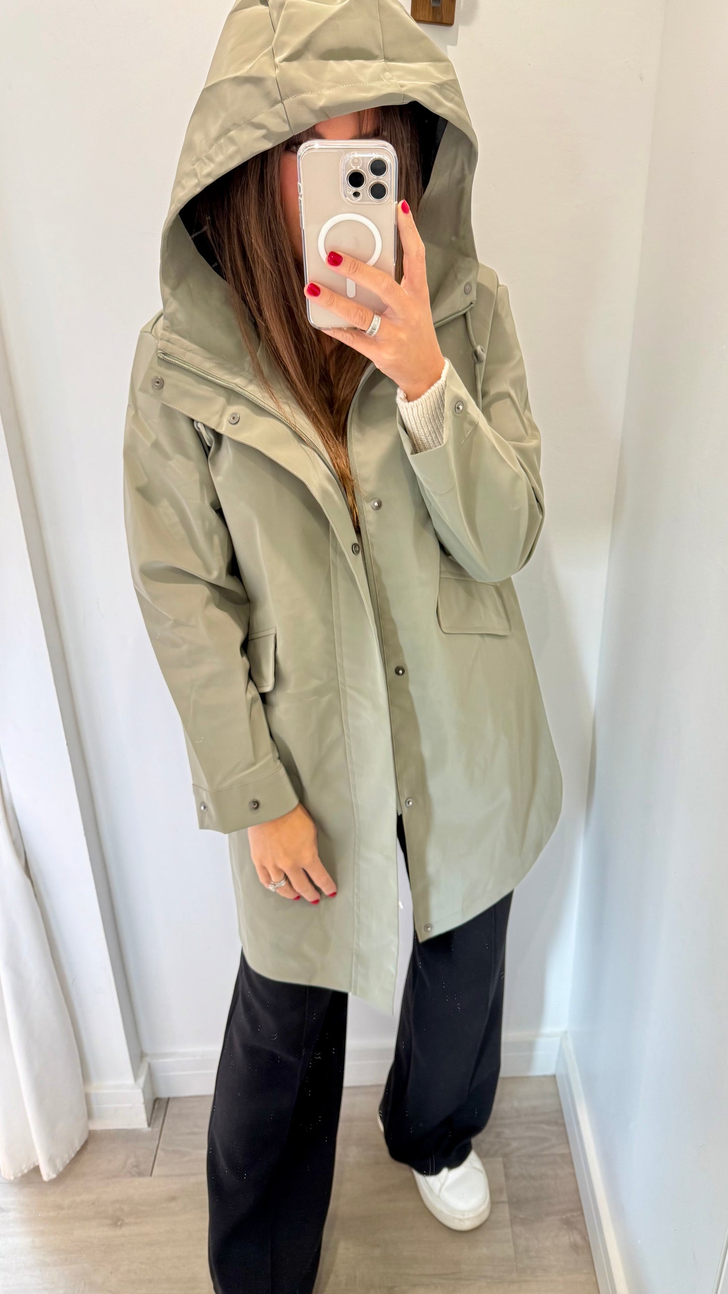 SAGE GREEN WATERPROOF MAC