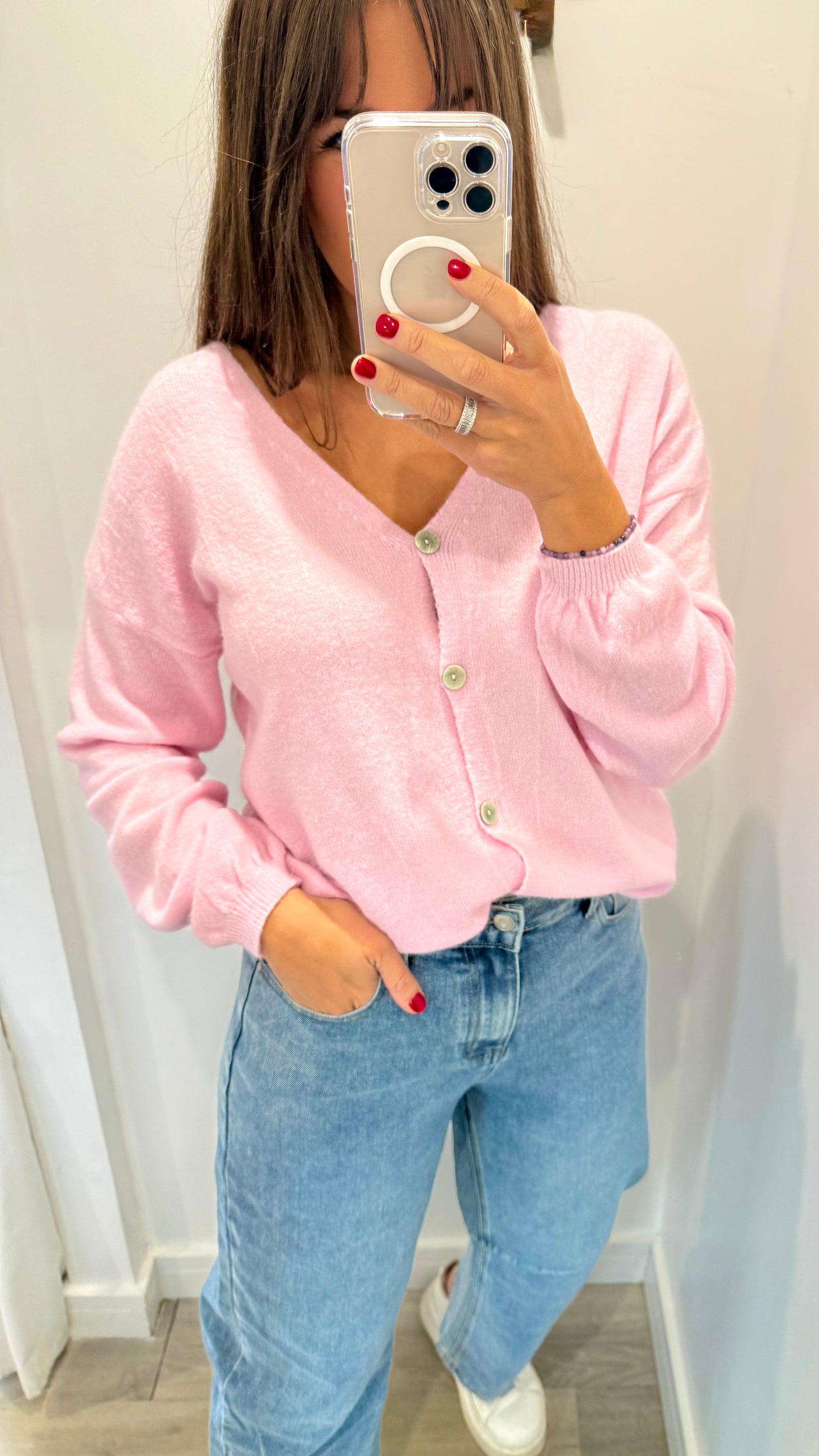 BABY PINK SUPER SOFT CARDIGAN