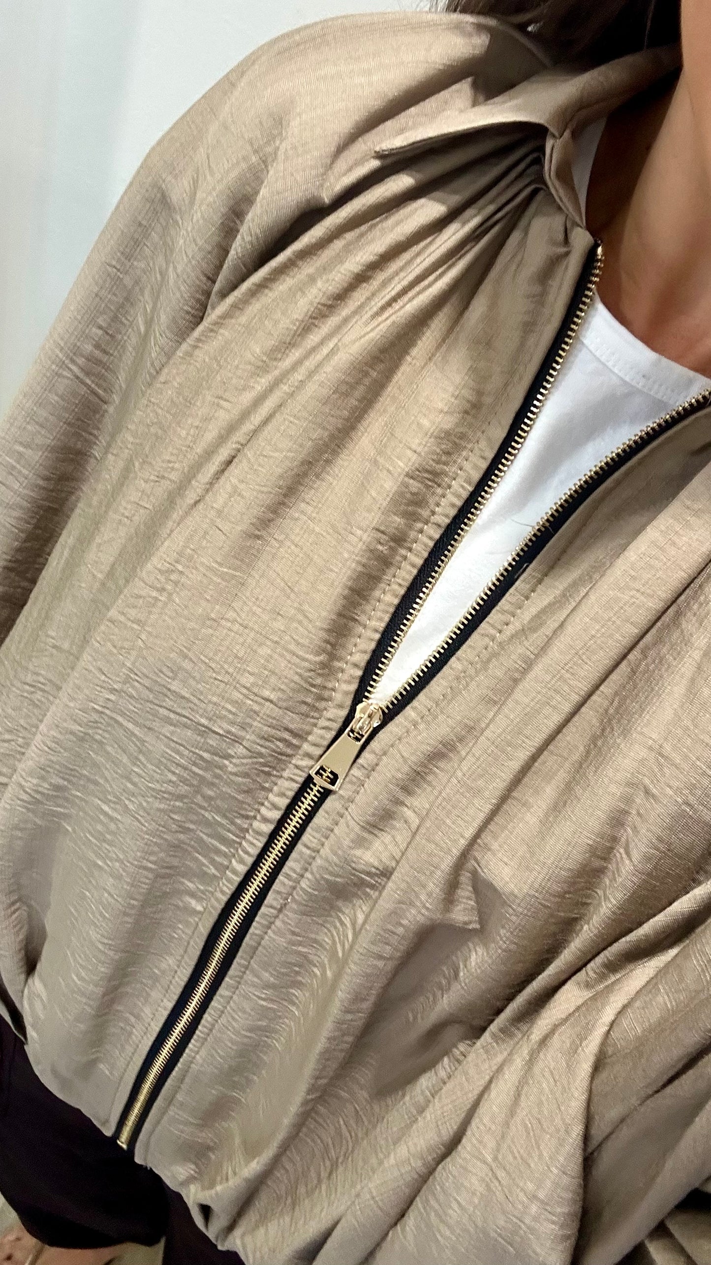 MOCHA BALLOON SLEEVE JACKET