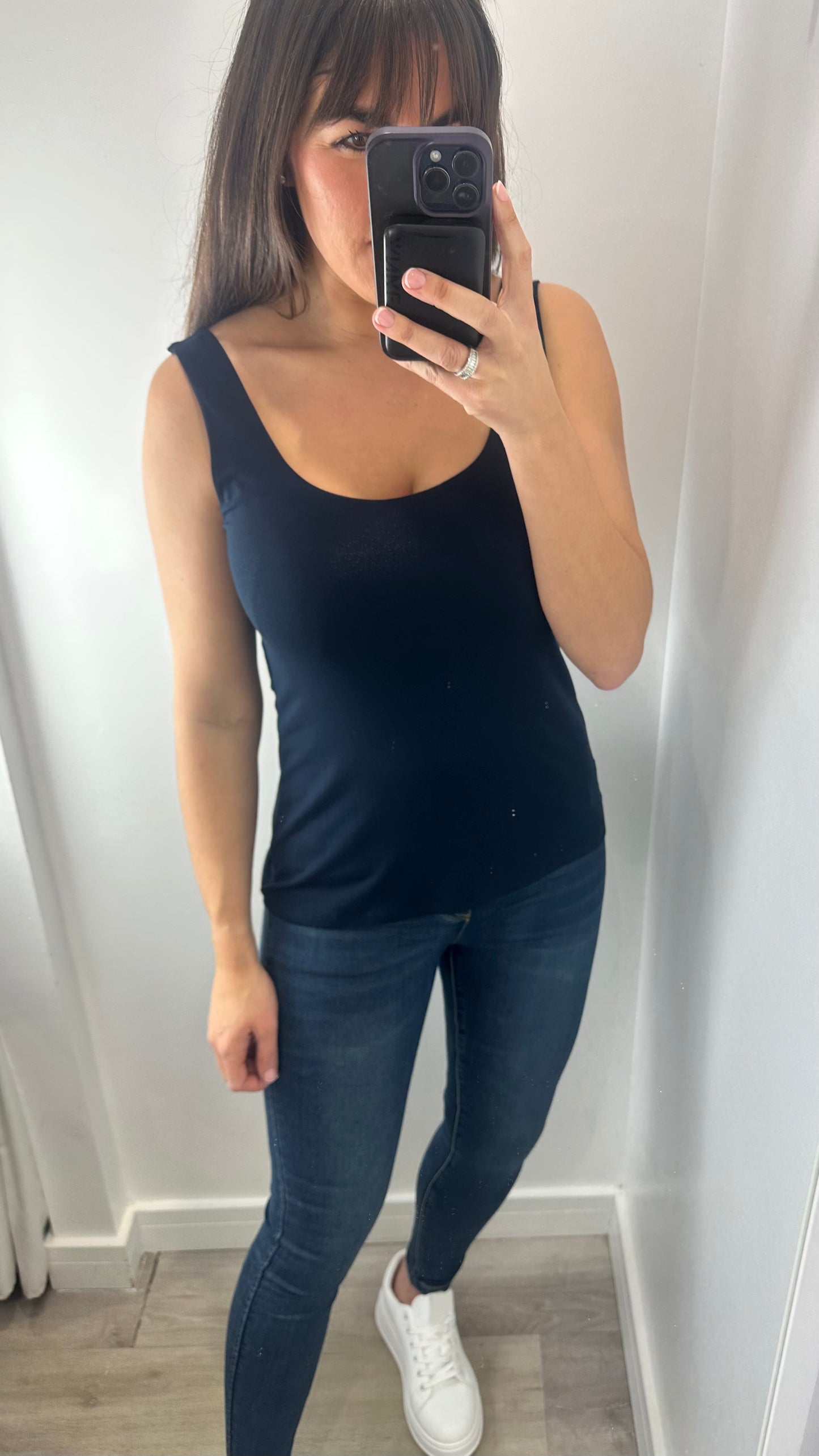 NAVY CAMI VEST TOP