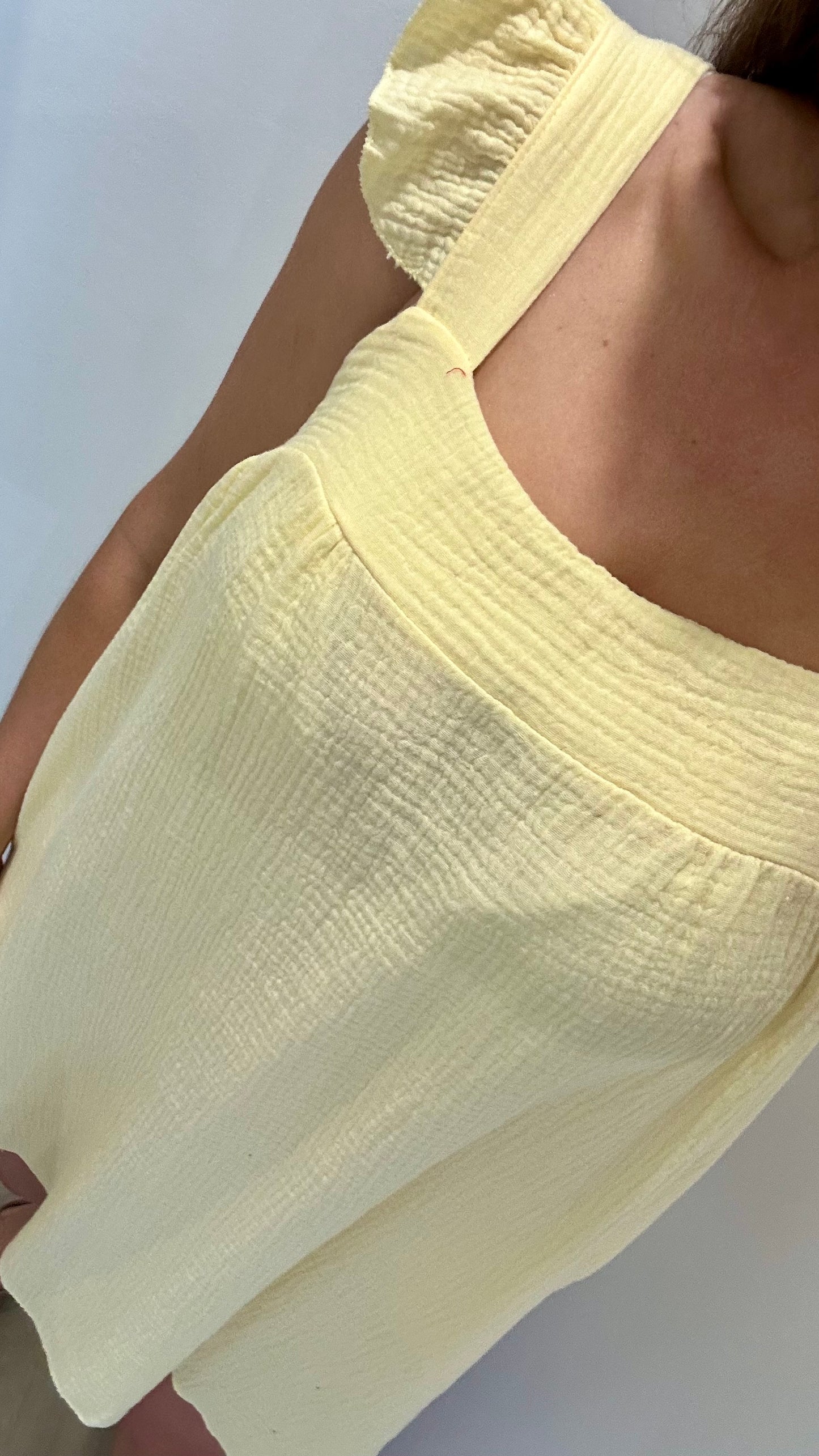 LEMON BABYDOLL MINI DRESS