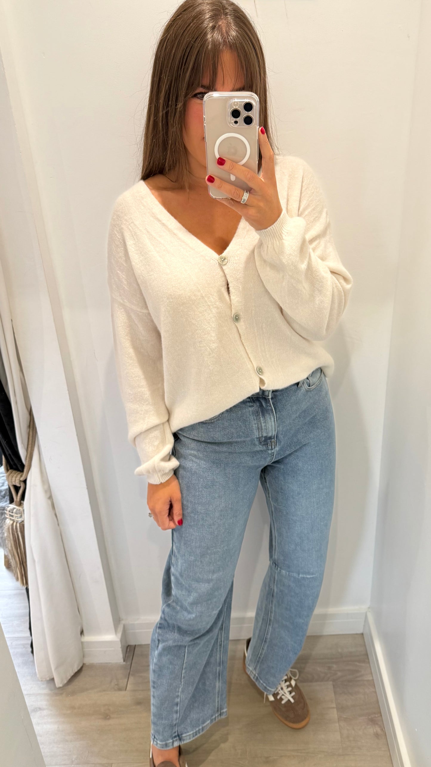 CREAM SUPER SOFT CARDIGAN