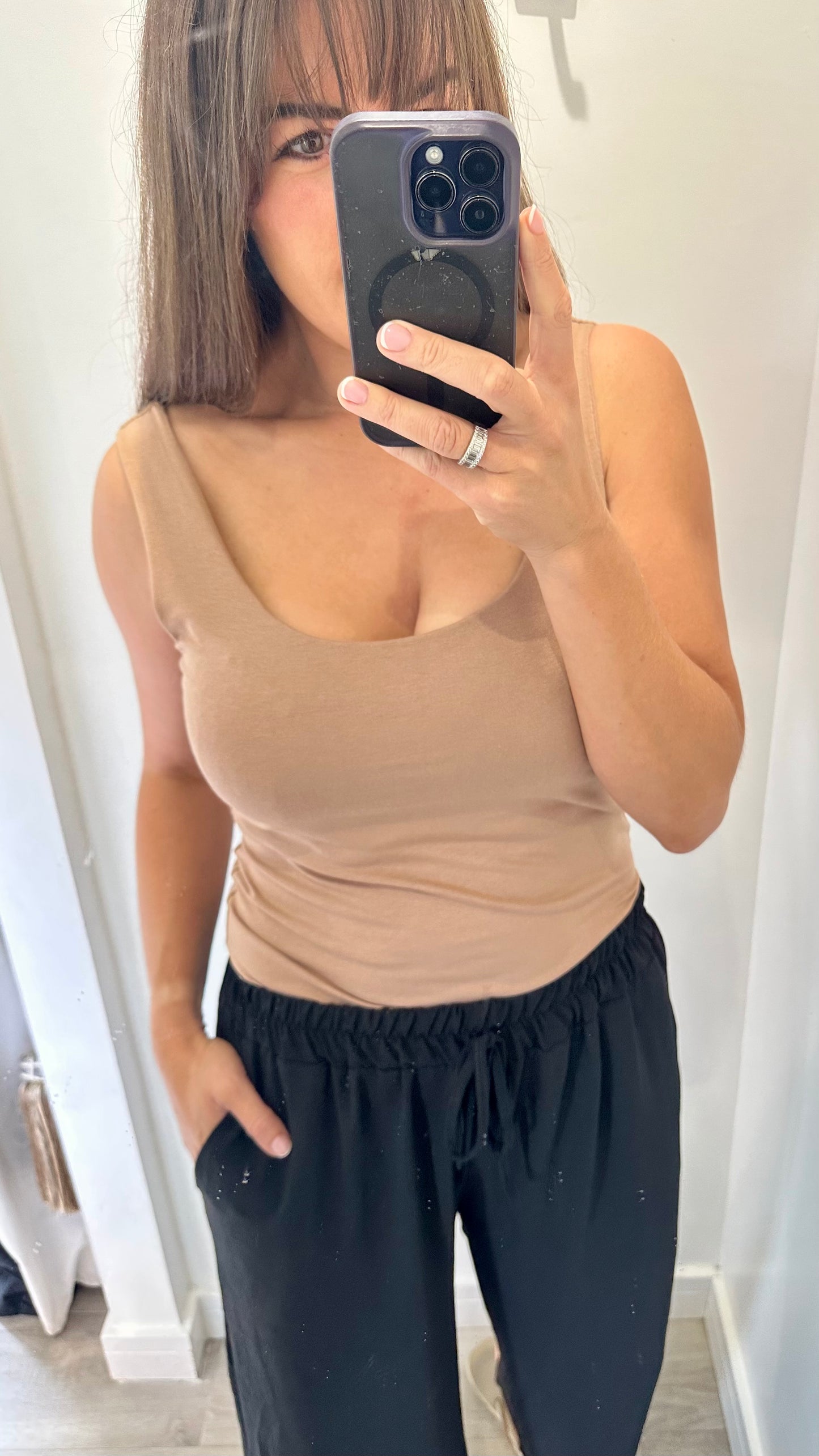 TAN CAMI VEST TOP