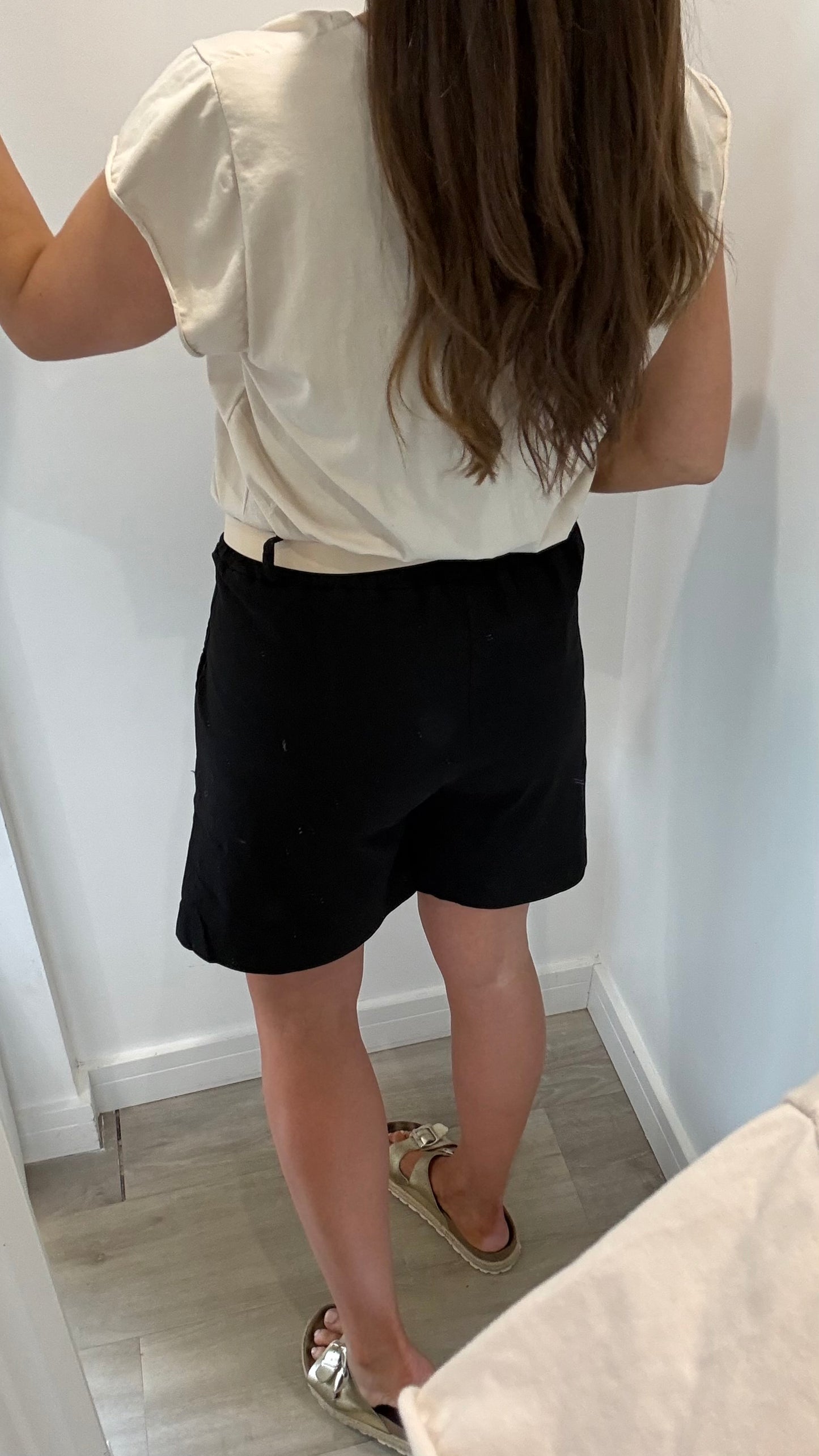 BLACK TAILORED SHORTS