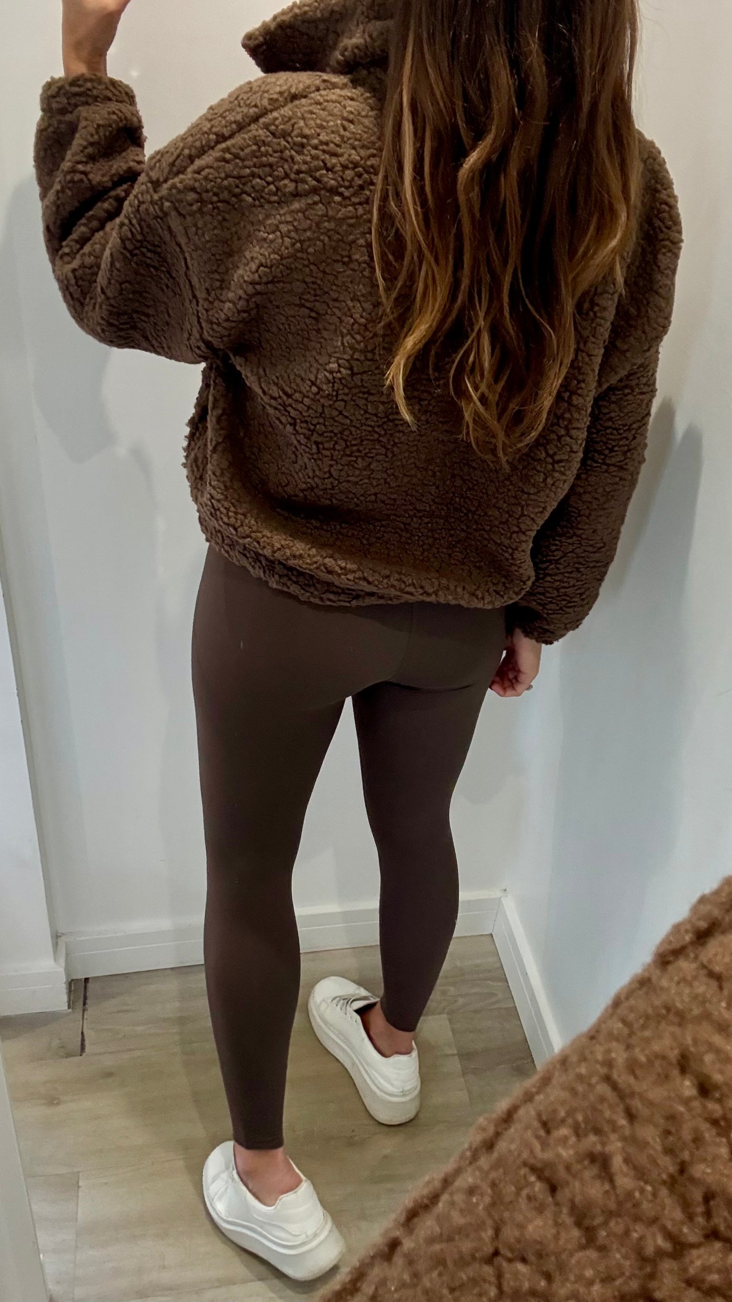 CHOCOLATE BORG FLEECE JACKET WITH ORANGE ZIP