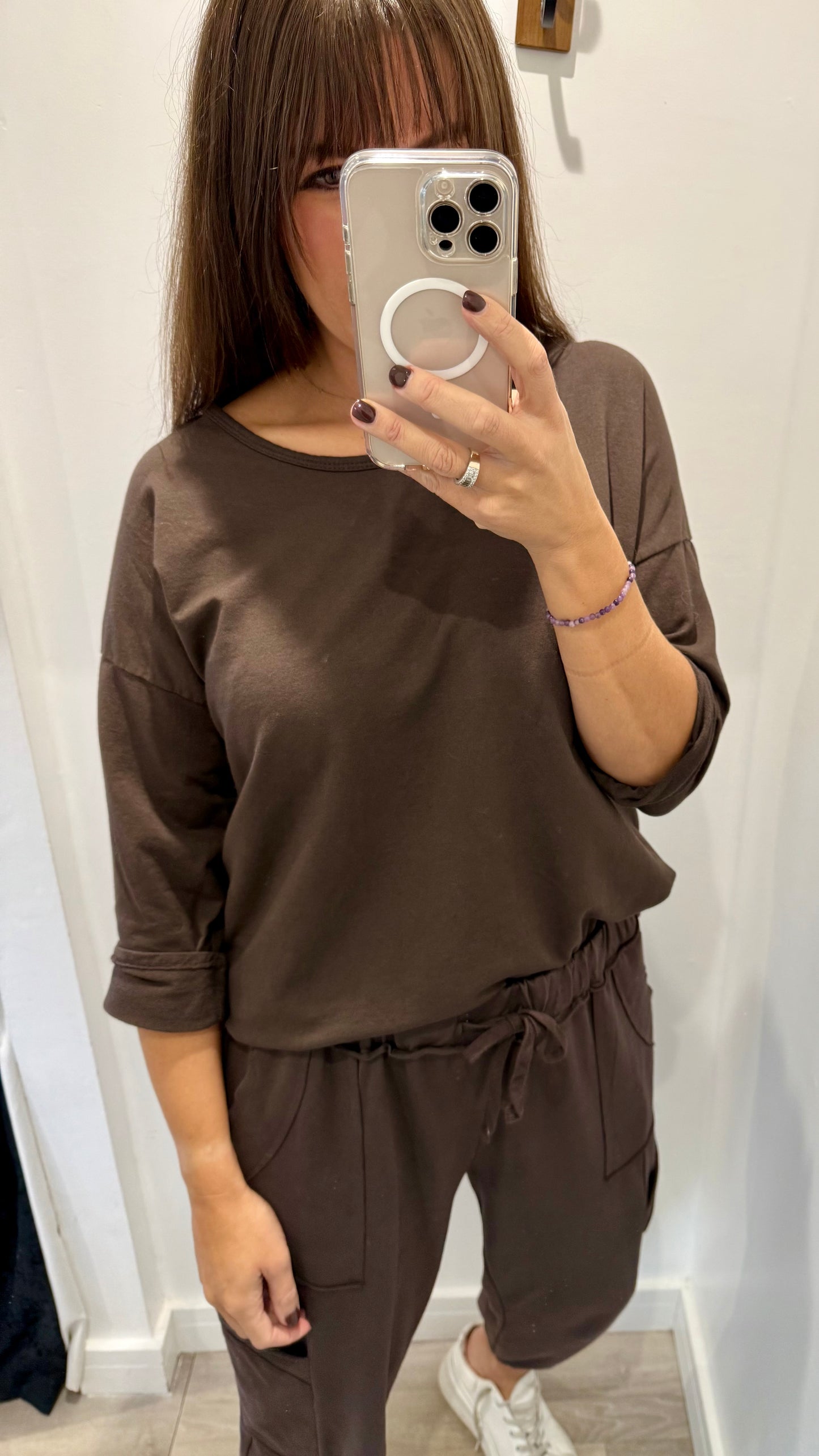 CHOCOLATE ROLL SLEEVE SWEAT