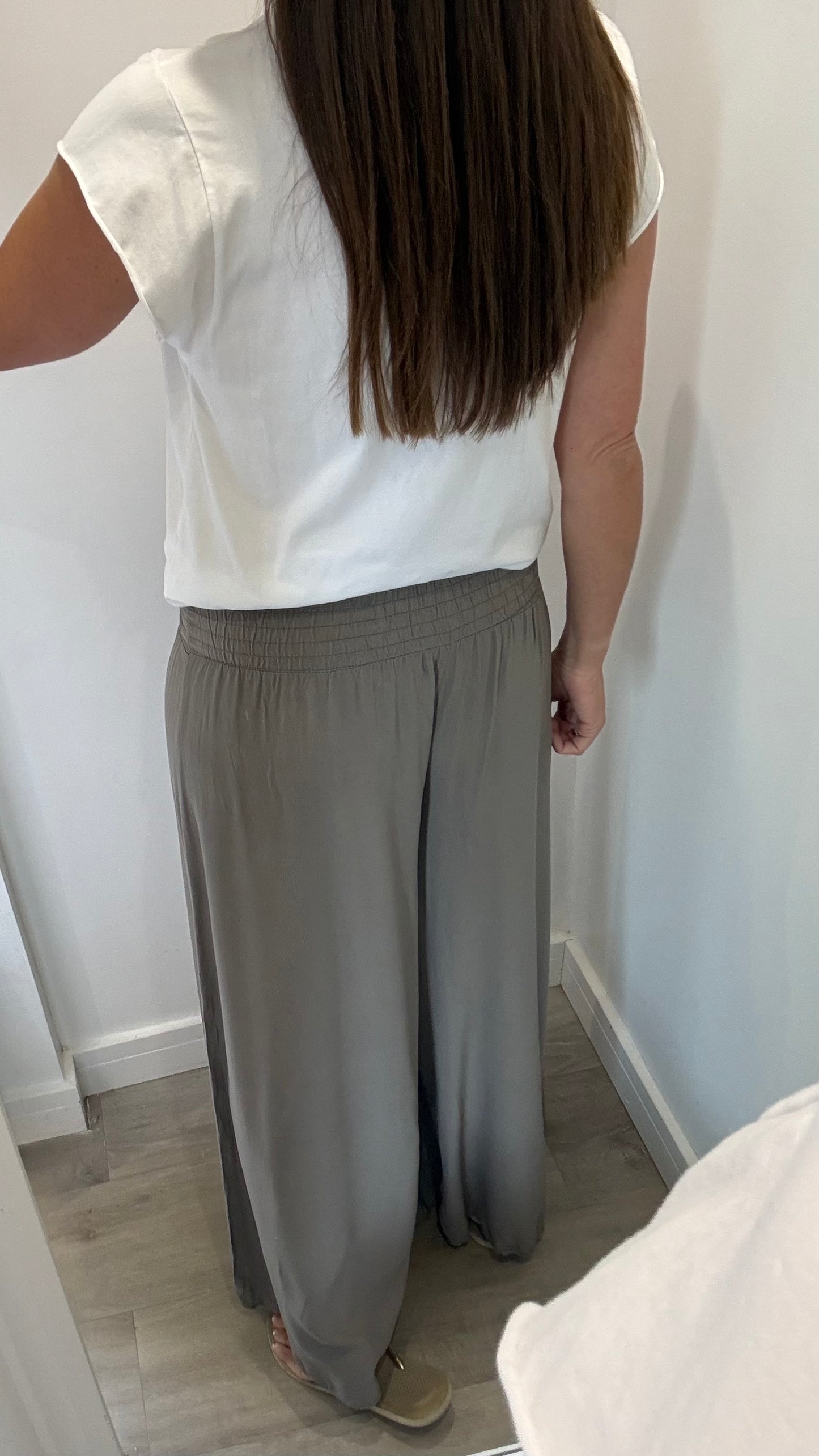THE EVERYDAY FLOATY WIDE LEG TROUSERS - MOCHA