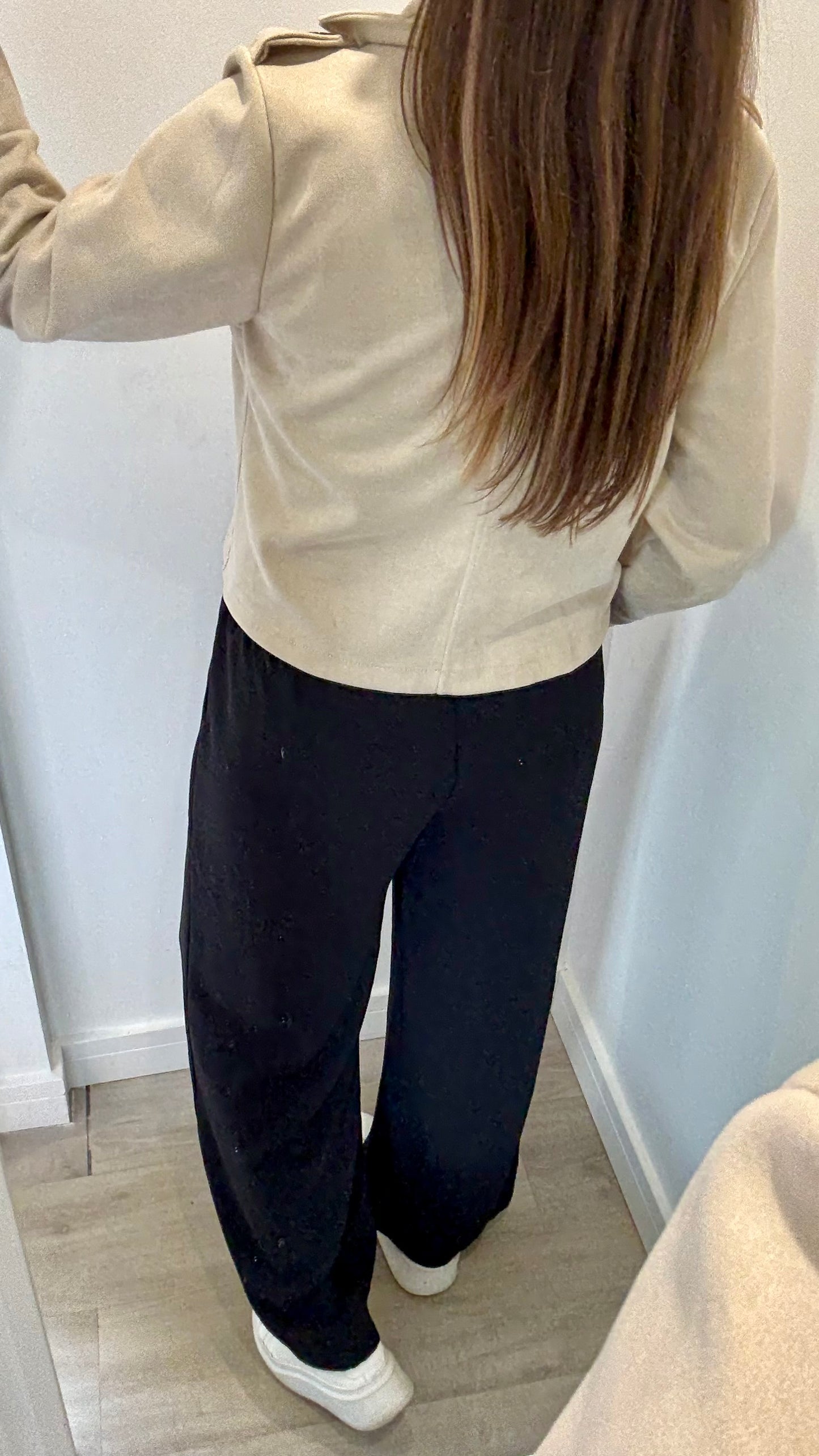 BLACK DRAWSTRING TROUSERS