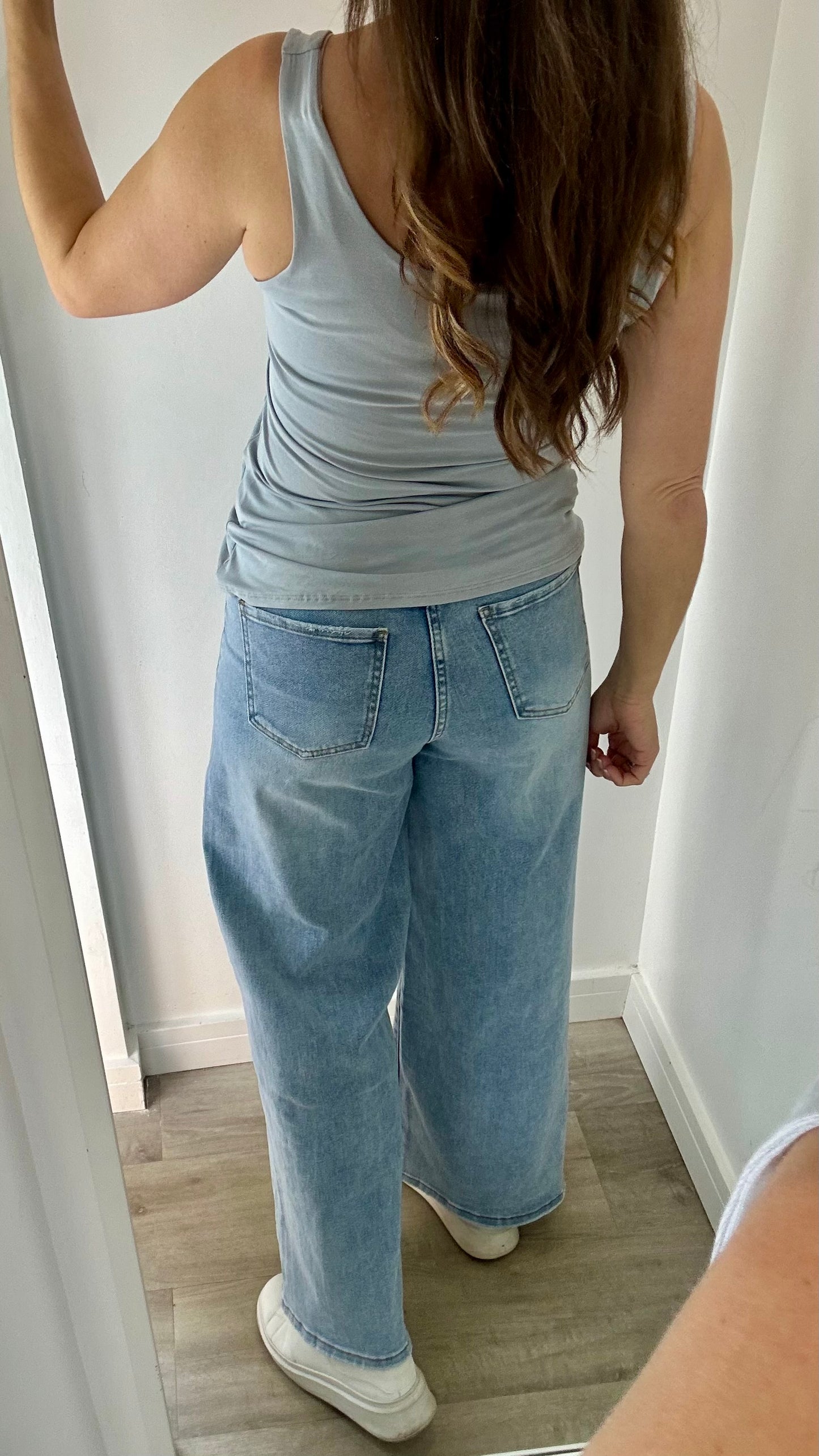 PALE GREY CAMI VEST TOP