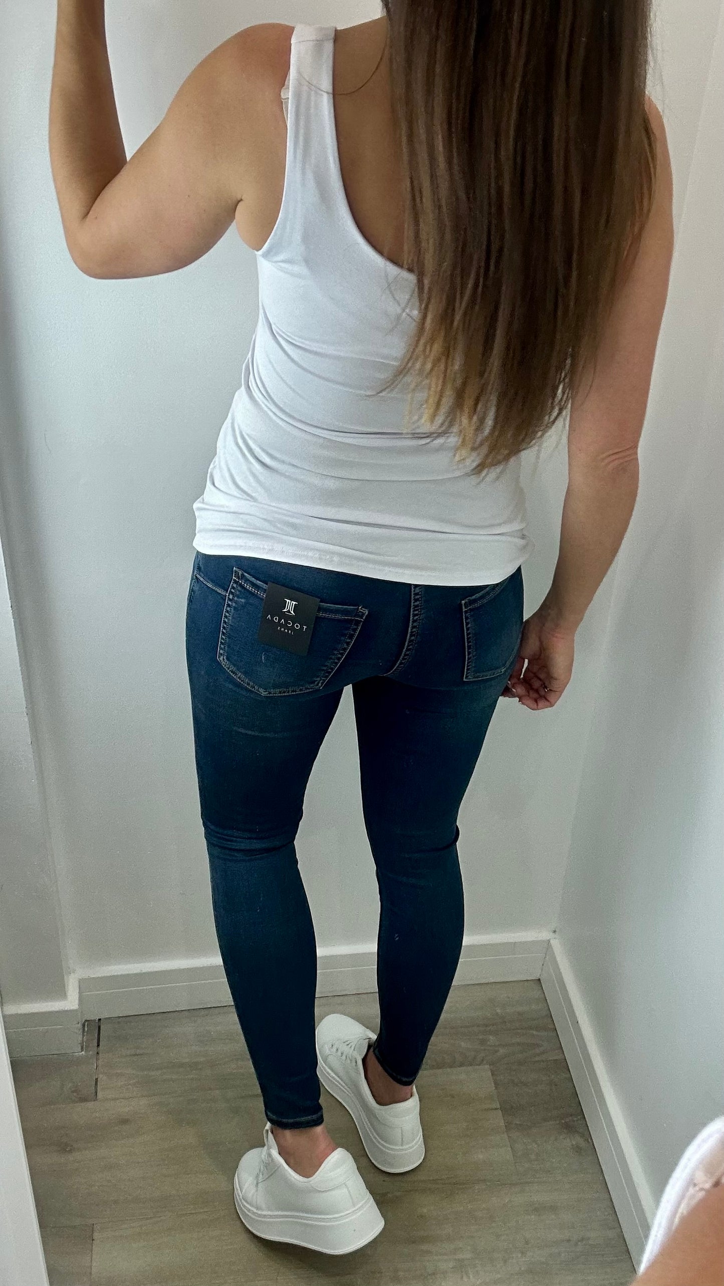 WHITE CAMI VEST TOP