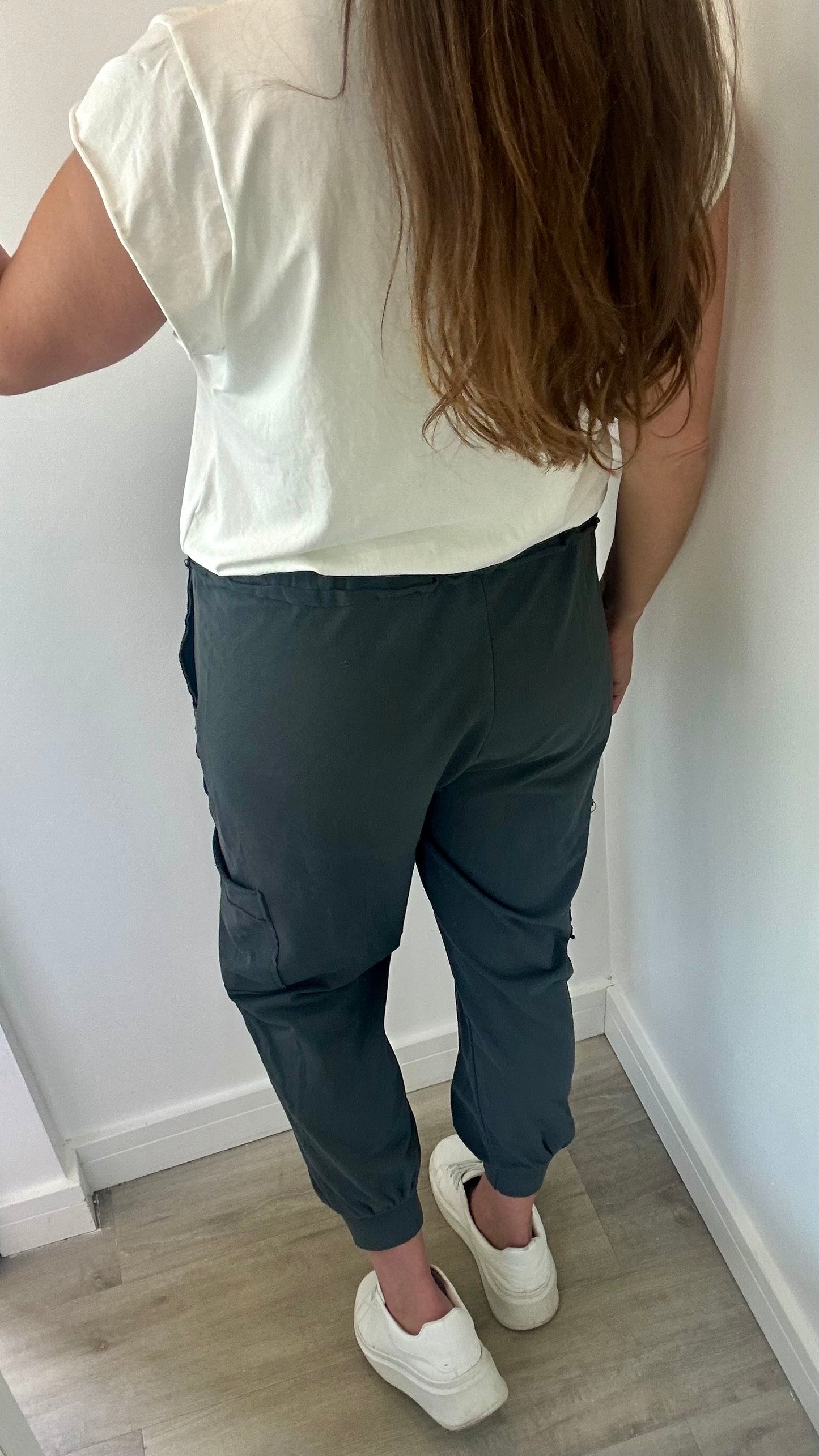 CHARCOAL POCKET SWEAT PANTS