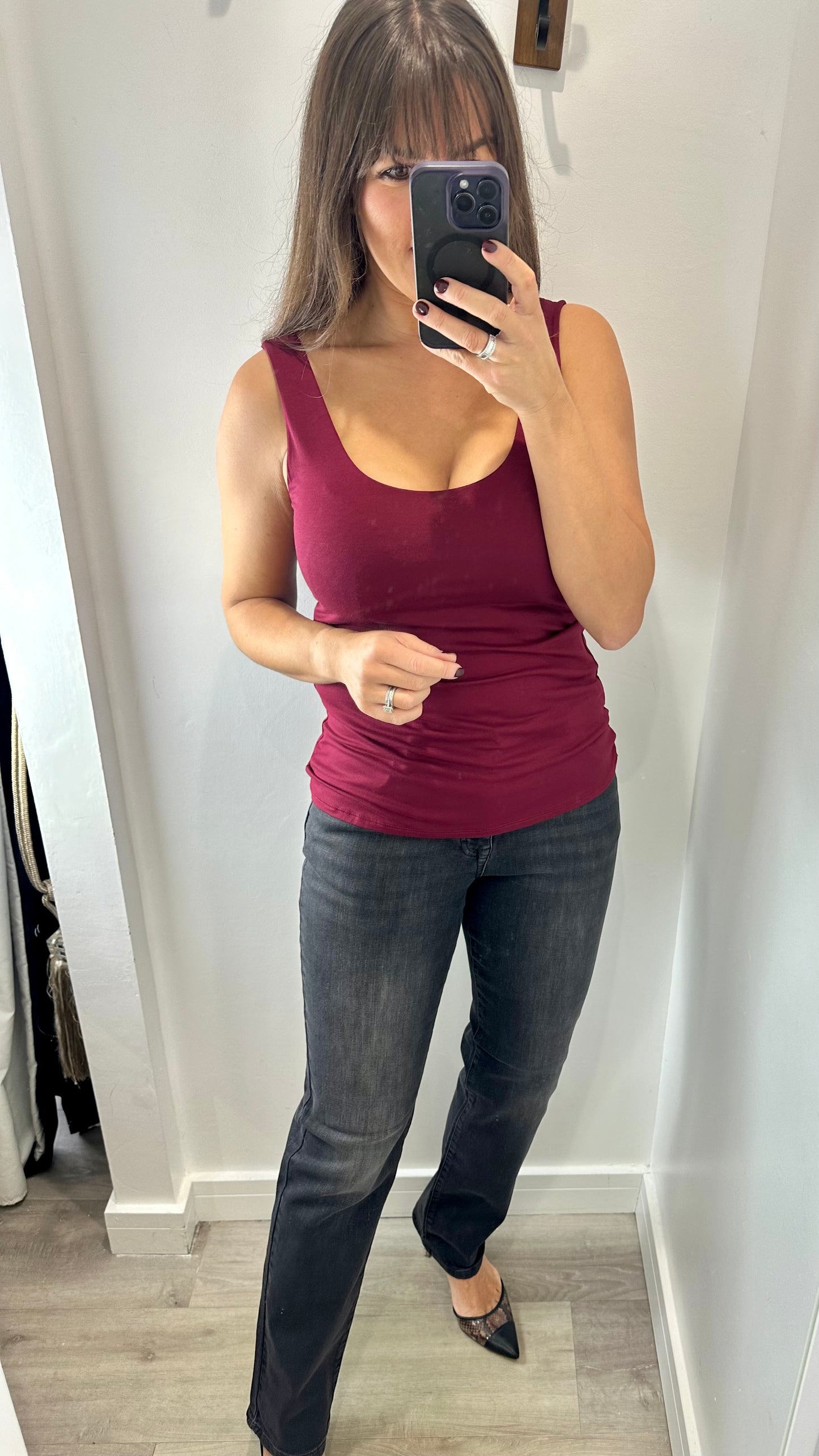 BORDEAUX CAMI VEST TOP