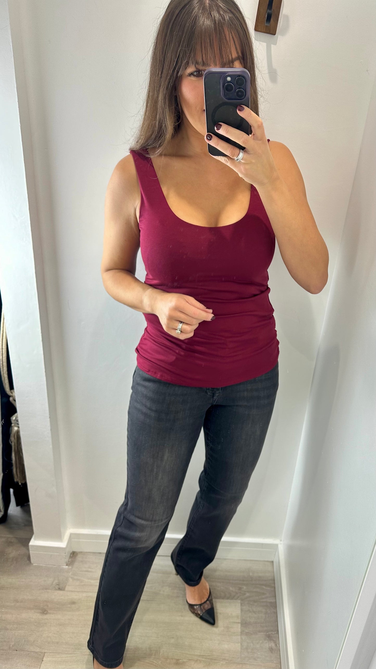 BORDEAUX CAMI VEST TOP
