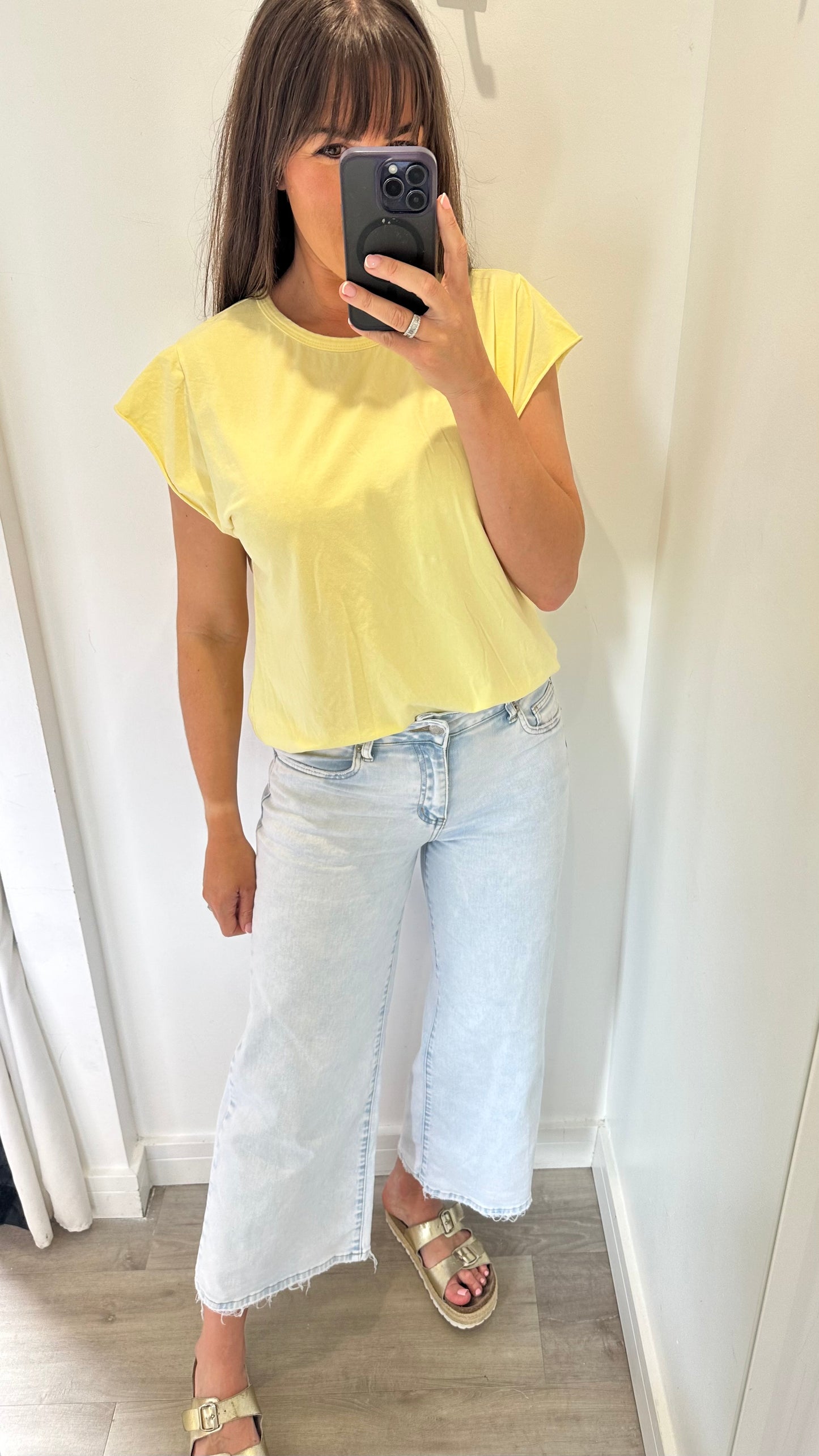 LEMON CAP SLEEVE TEE