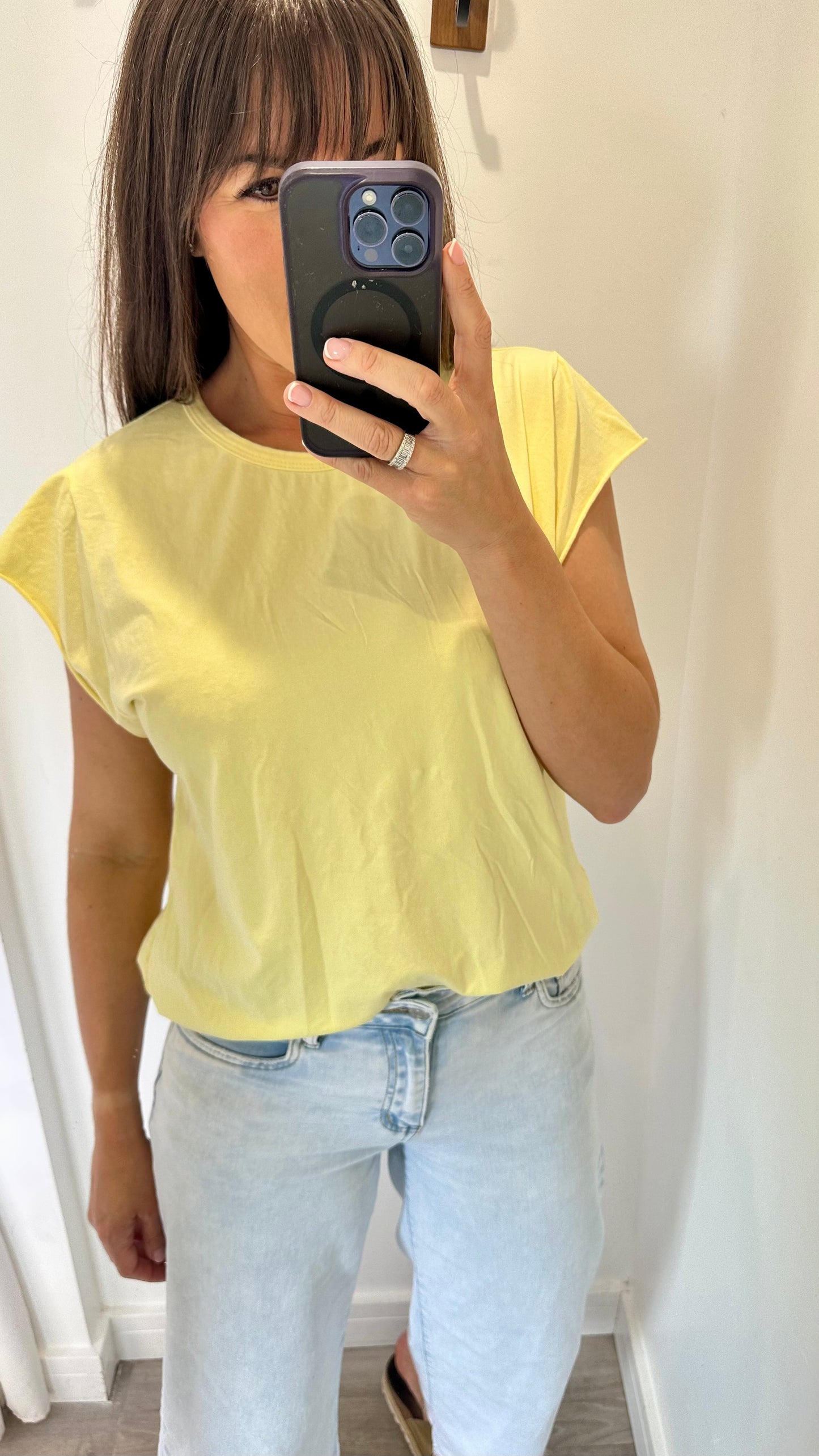 LEMON CAP SLEEVE TEE