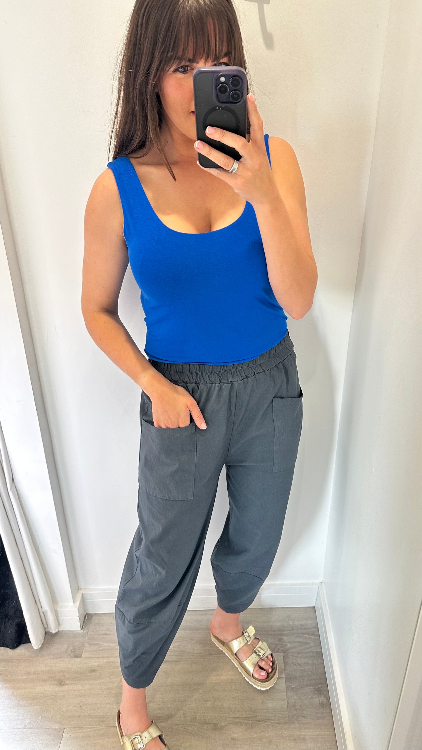 COBALT BLUE CAMI VEST TOP