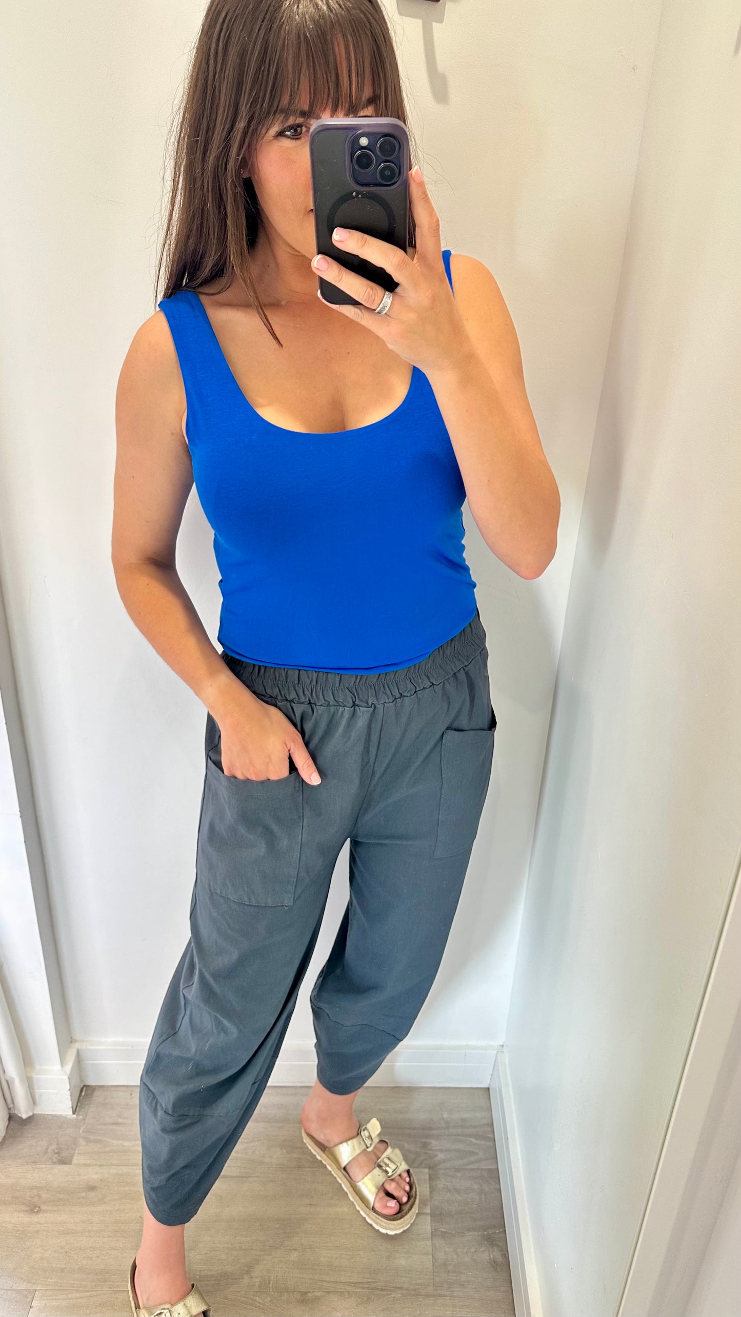 COBALT BLUE CAMI VEST TOP