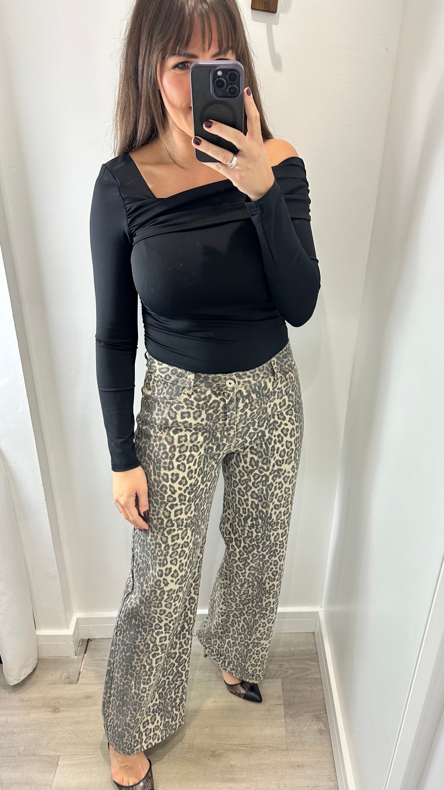 LEOPARD PRINT DAD FIT JEAN