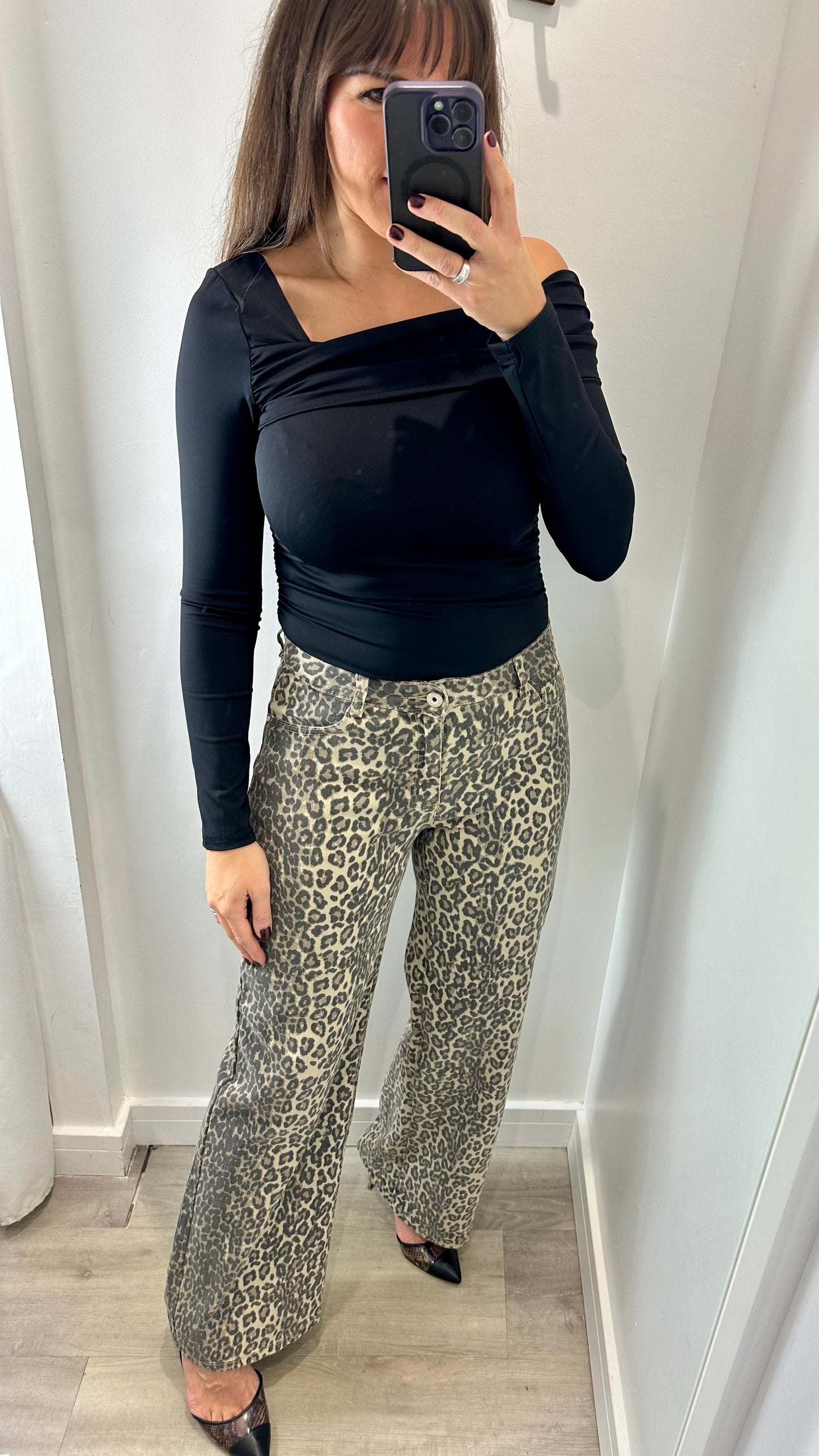 LEOPARD PRINT DAD FIT JEAN