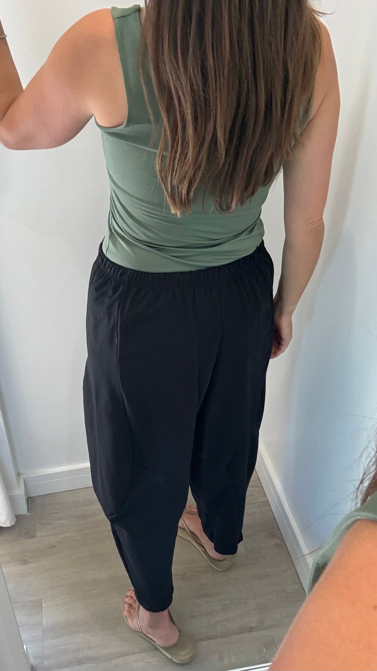 KHAKI CAMI VEST TOP