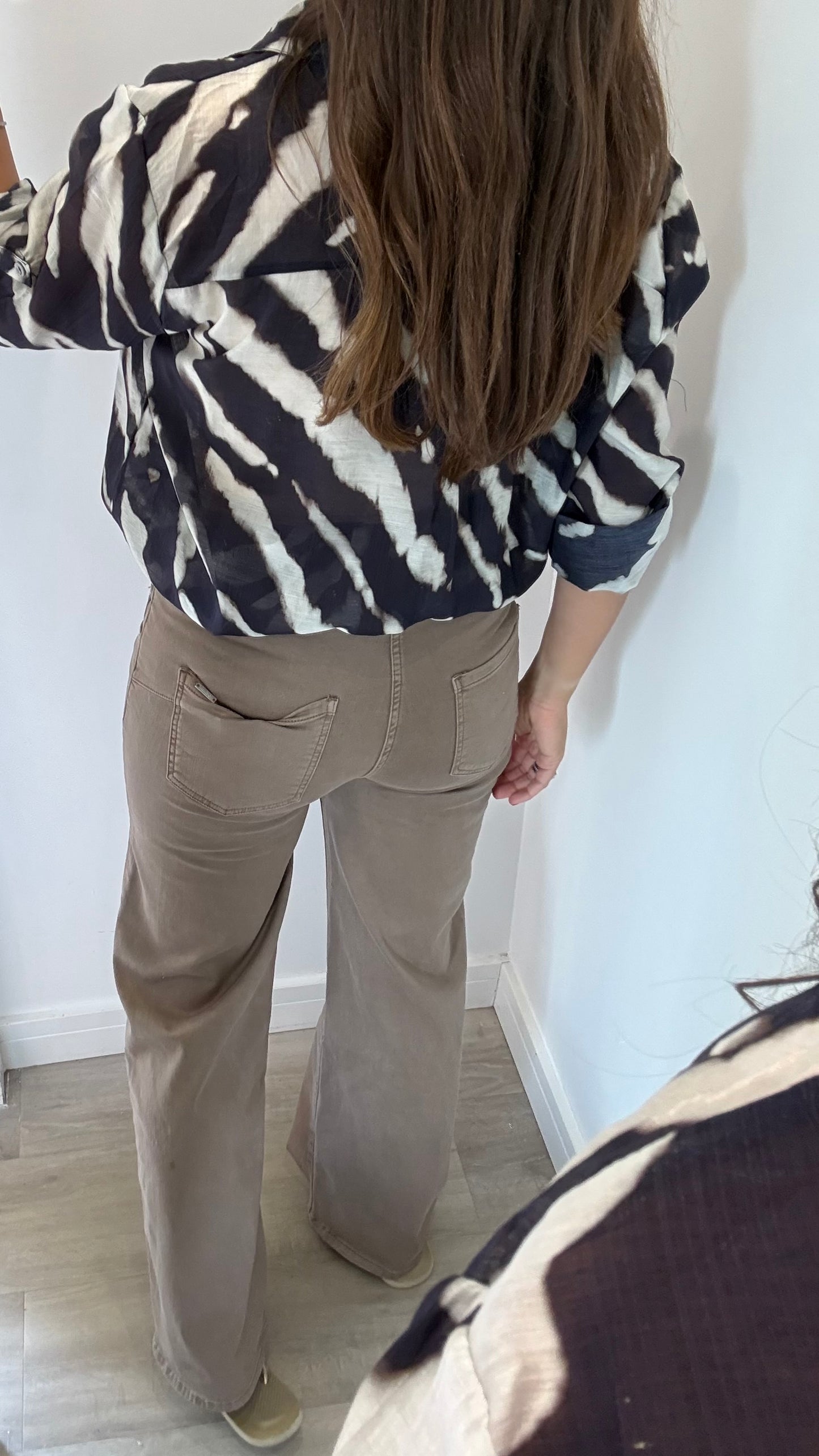 NAVY & STONE STRIPE SHIRT