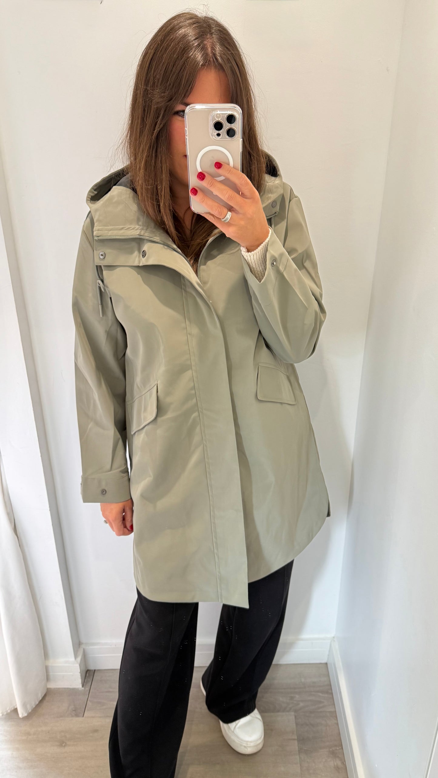 SAGE GREEN WATERPROOF MAC