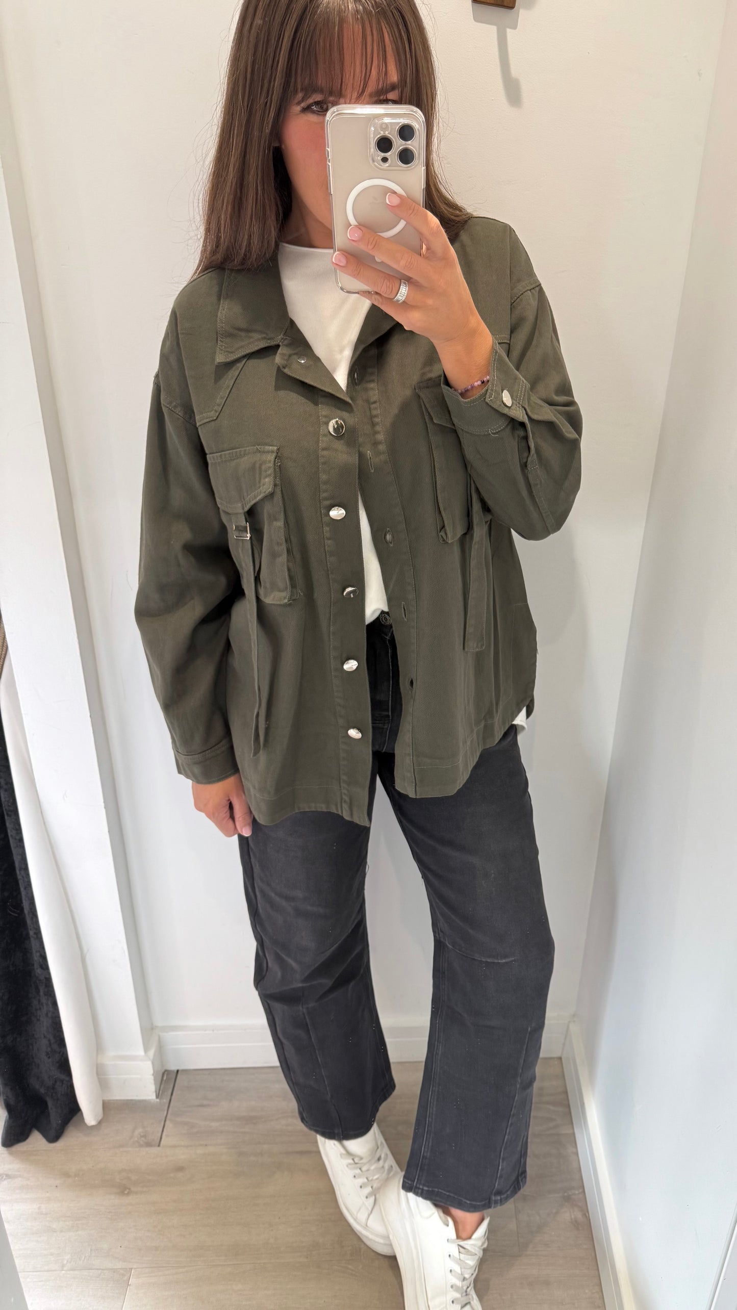 KHAKI COTTON SHACKET