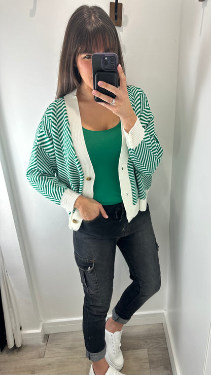 GREEN CAMI VEST TOP