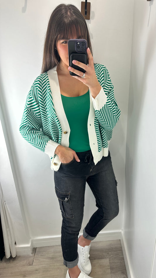 GREEN CAMI VEST TOP