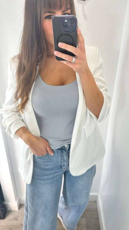 PALE GREY CAMI VEST TOP