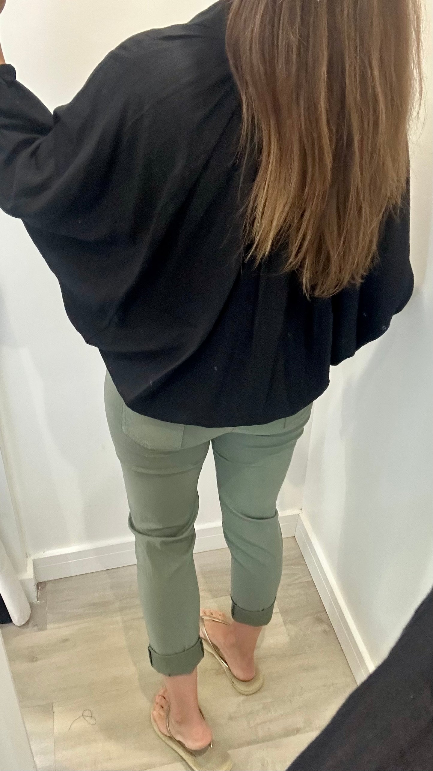 BLACK BALLOON SLEEVE JACKET