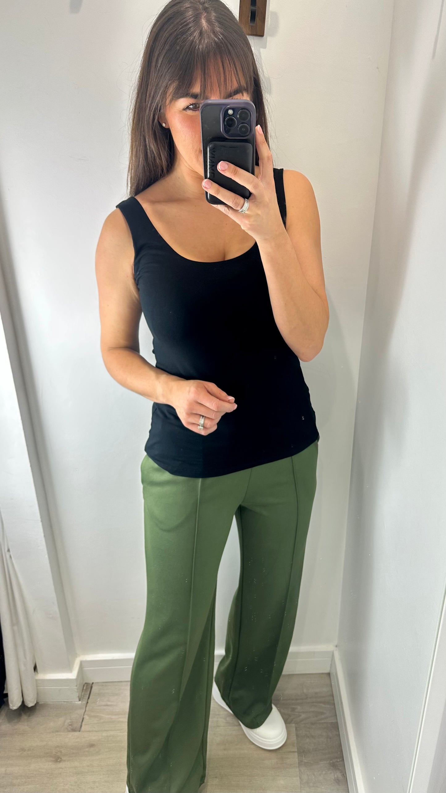 BLACK CAMI VEST TOP