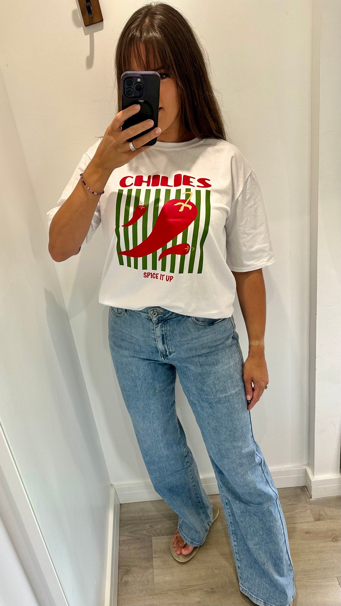 CHILLI PRINT STRIPE TEE