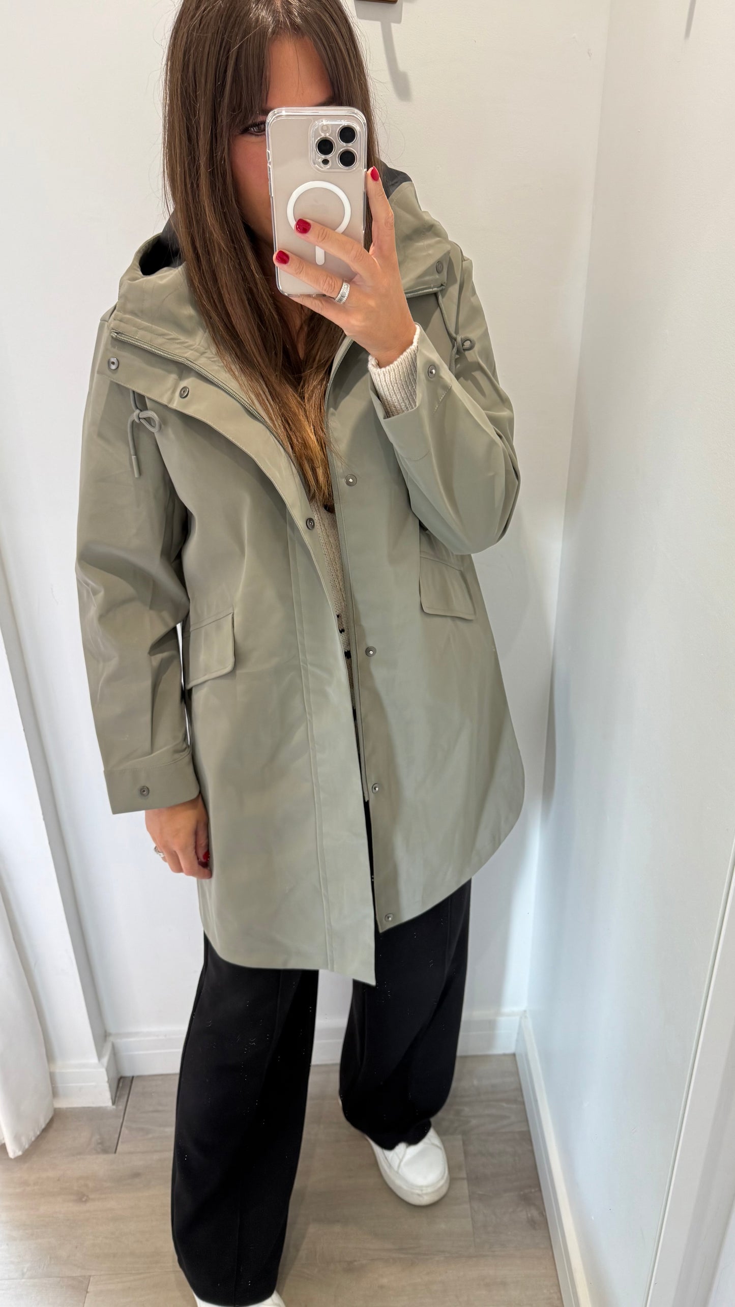 SAGE GREEN WATERPROOF MAC