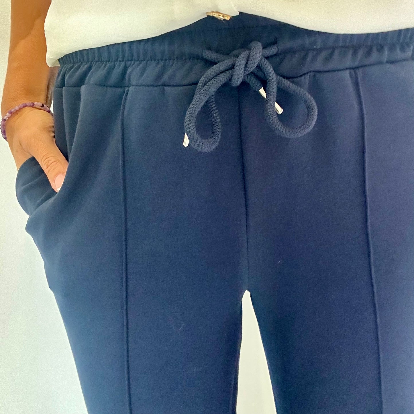NAVY STRAIGHT LEG TROUSERS - BESTSELLER