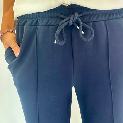 NAVY STRAIGHT LEG TROUSERS - BESTSELLER