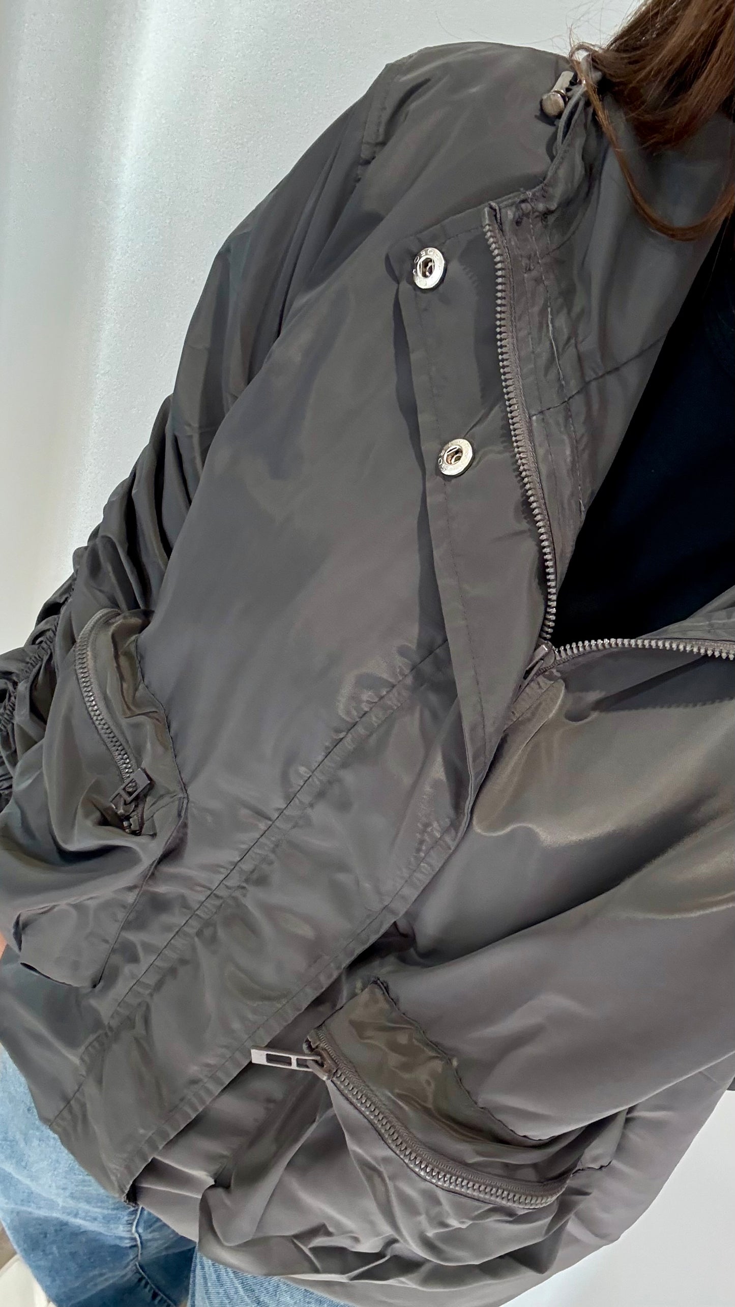CHARCOAL GREY SHOWERPROOF RAINCOAT