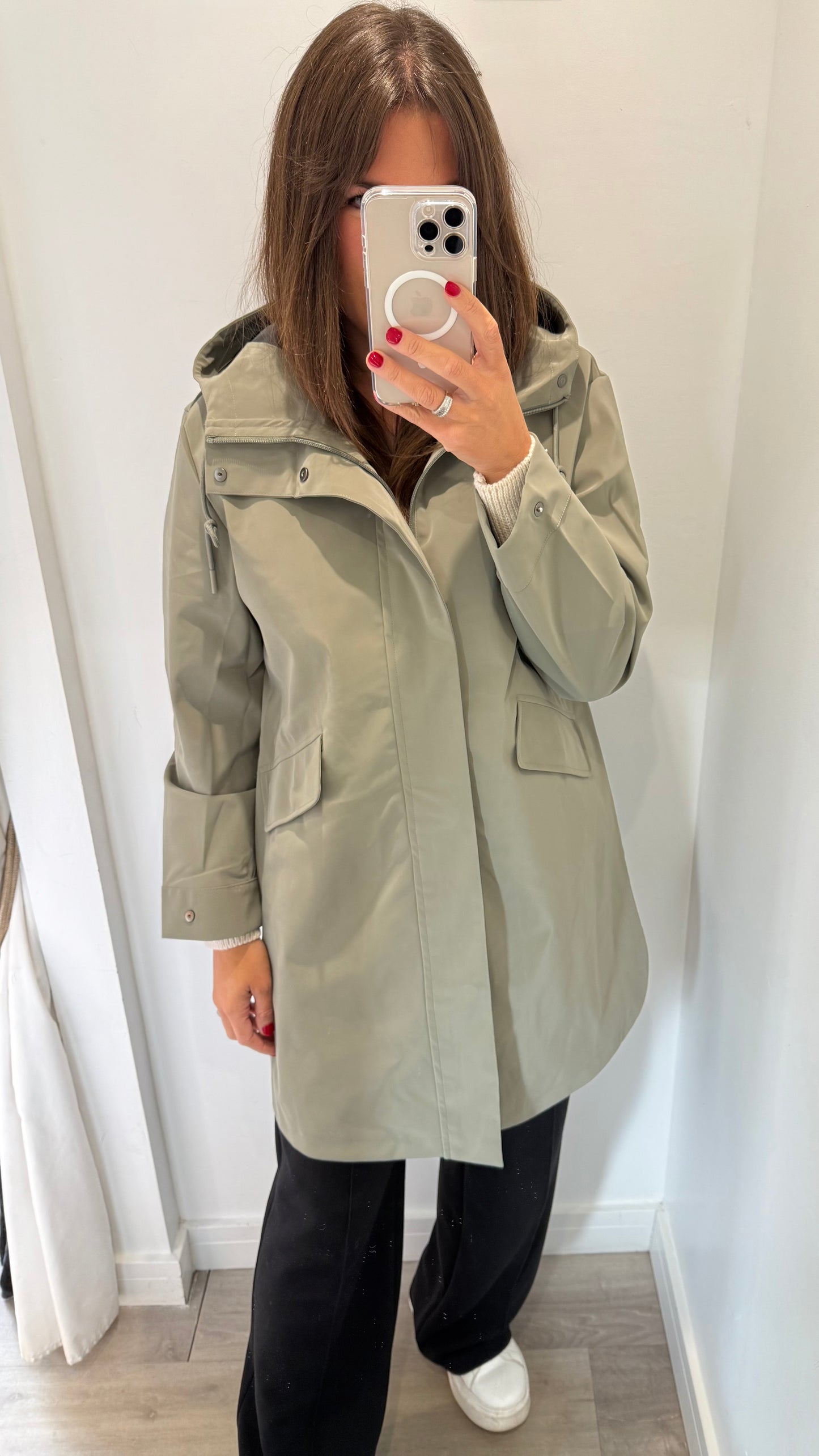 SAGE GREEN WATERPROOF MAC