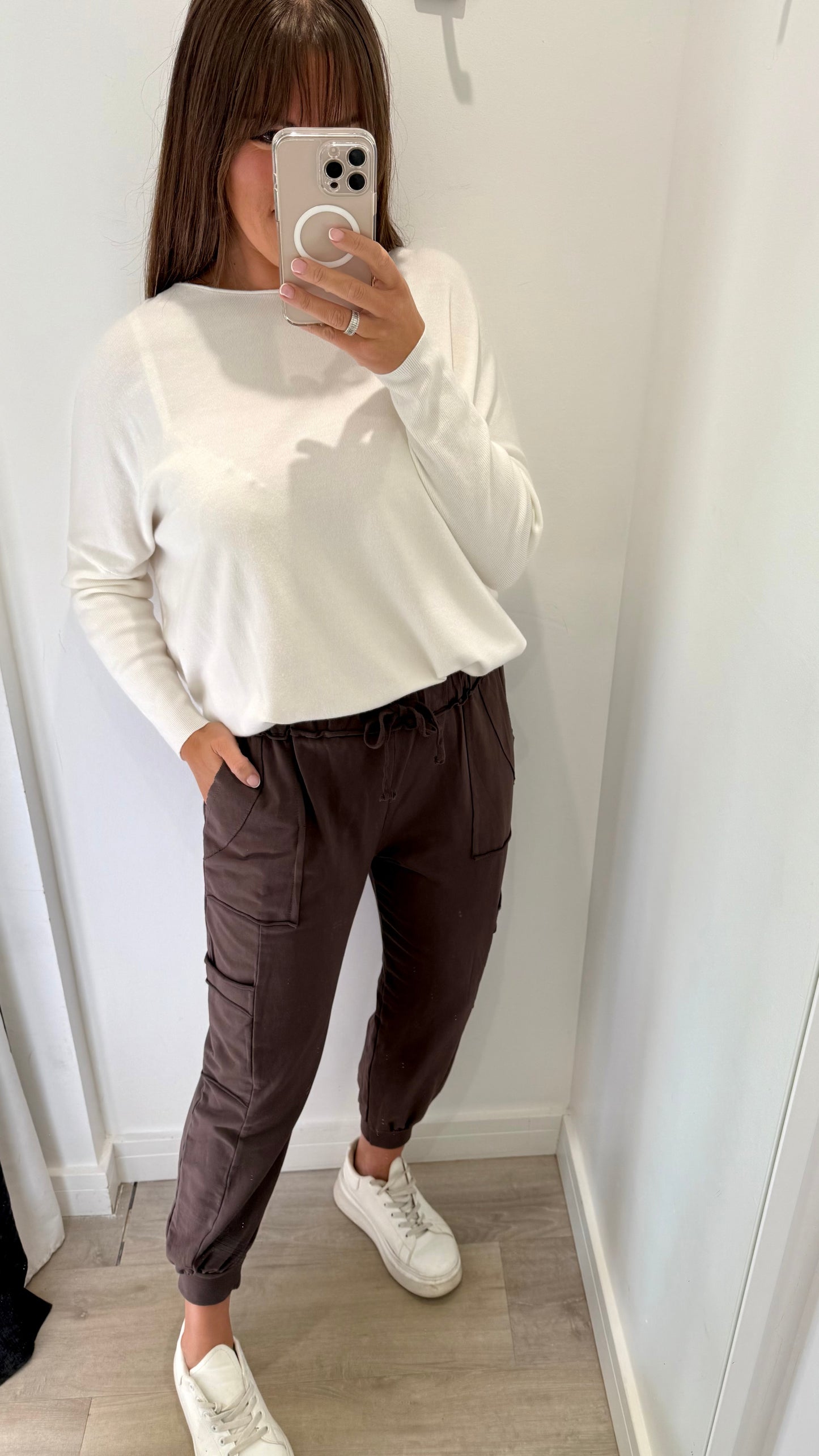 CHOCOLATE POCKET JOGGER SWEAT PANTS