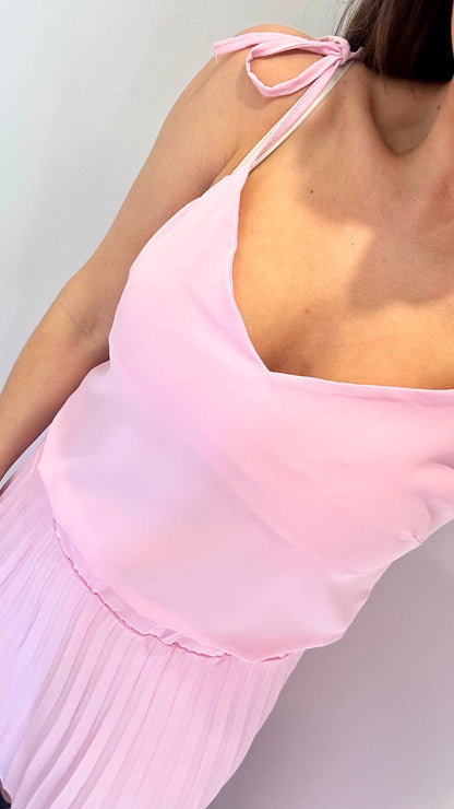 BABY PINK CAMI & PLEATED SKIRT CO-ORD