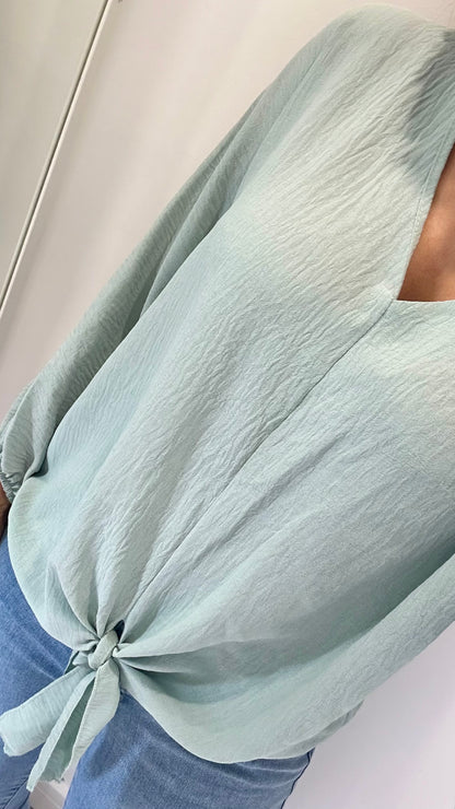 MINT TIE FRONT TOP