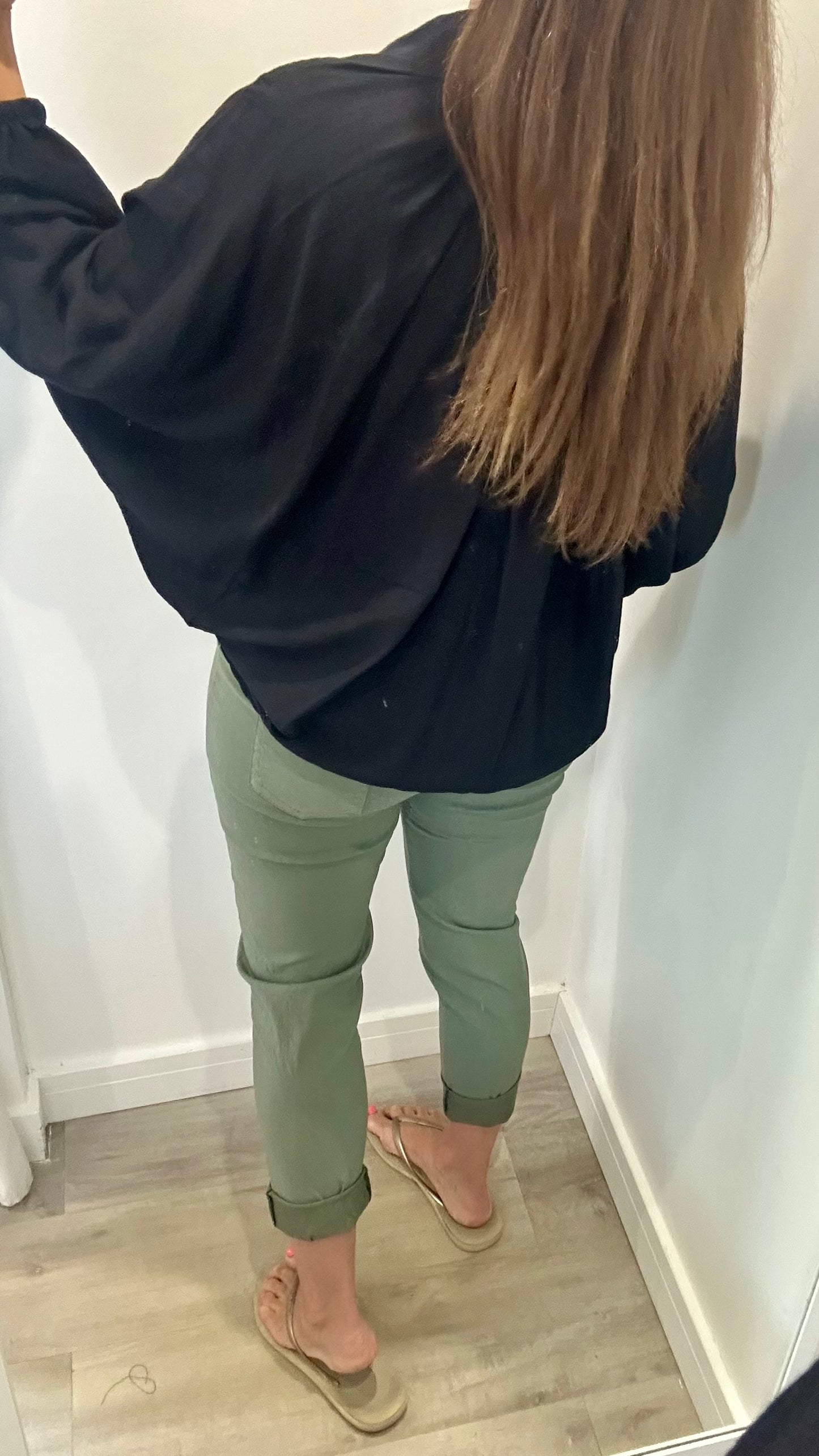 BLACK BALLOON SLEEVE JACKET