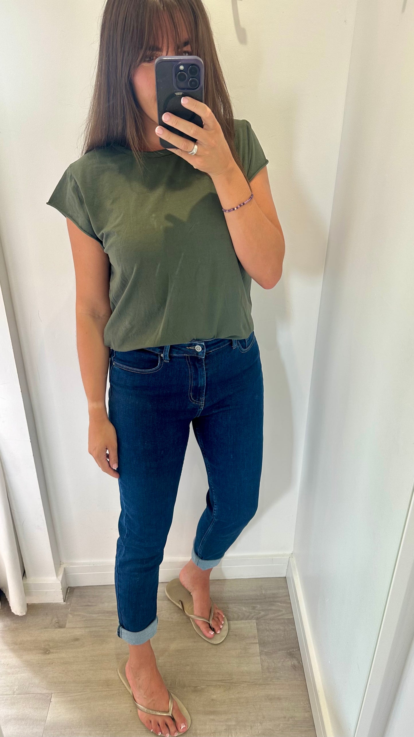 DARK DENIM MOM STYLE JEANS