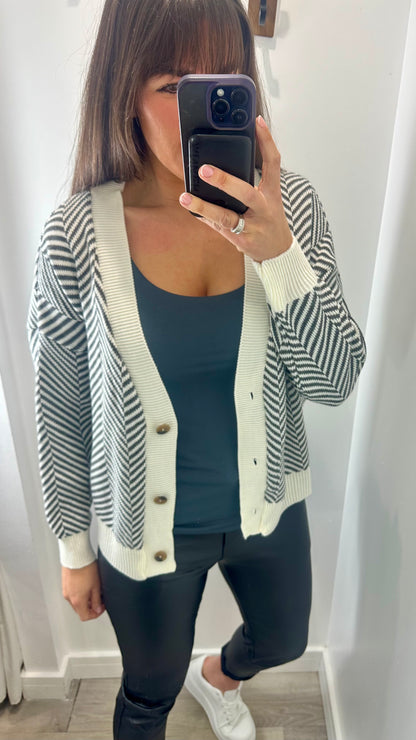 CHARCOAL CAMI VEST TOP