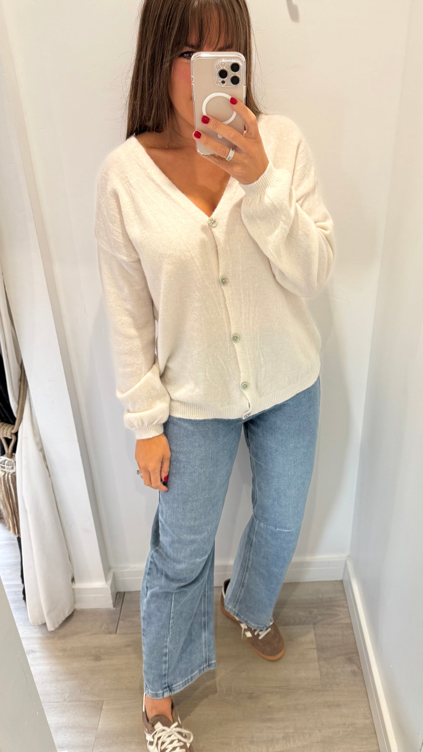 CREAM SUPER SOFT CARDIGAN