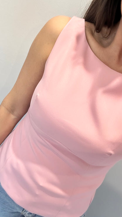 SOFT PINK BOW BACK SLEEVELESS TOP