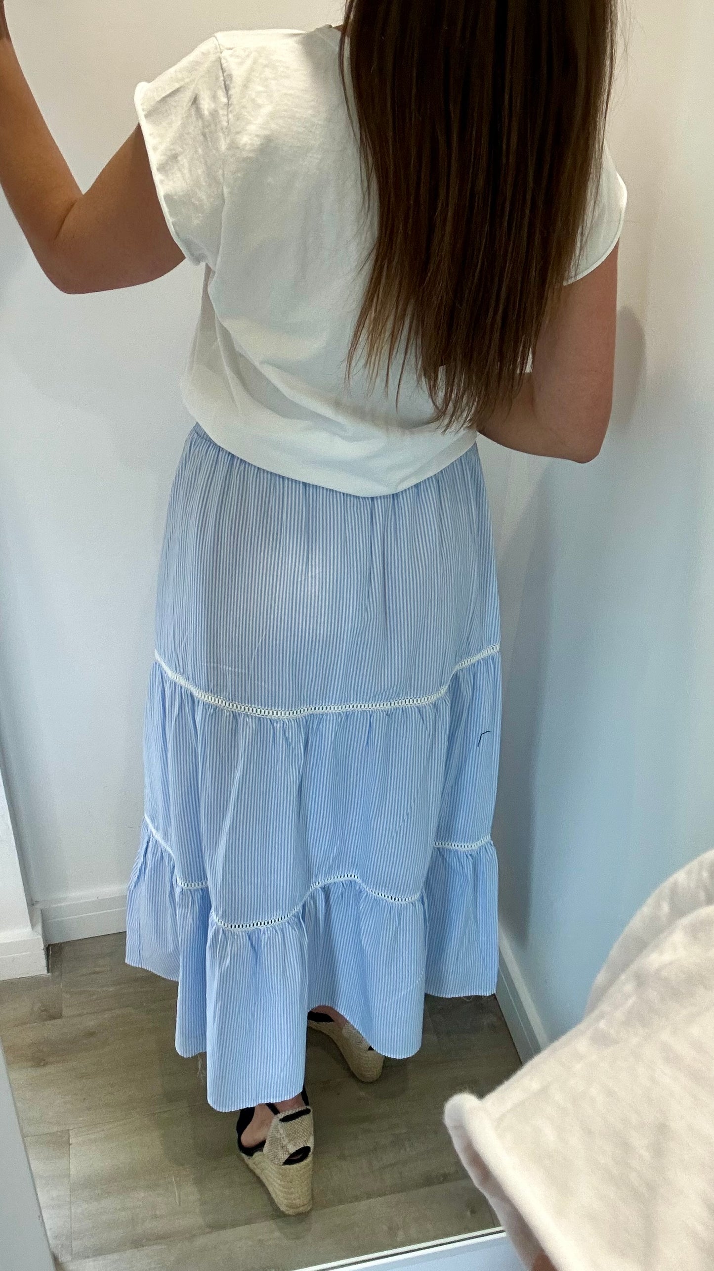 BLUE AND WHITE STRIPE CO-ORD - 100% COTTON TWO PIECE