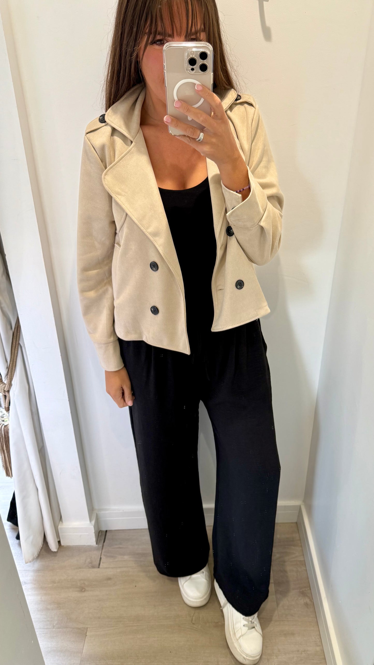 BLACK DRAWSTRING TROUSERS