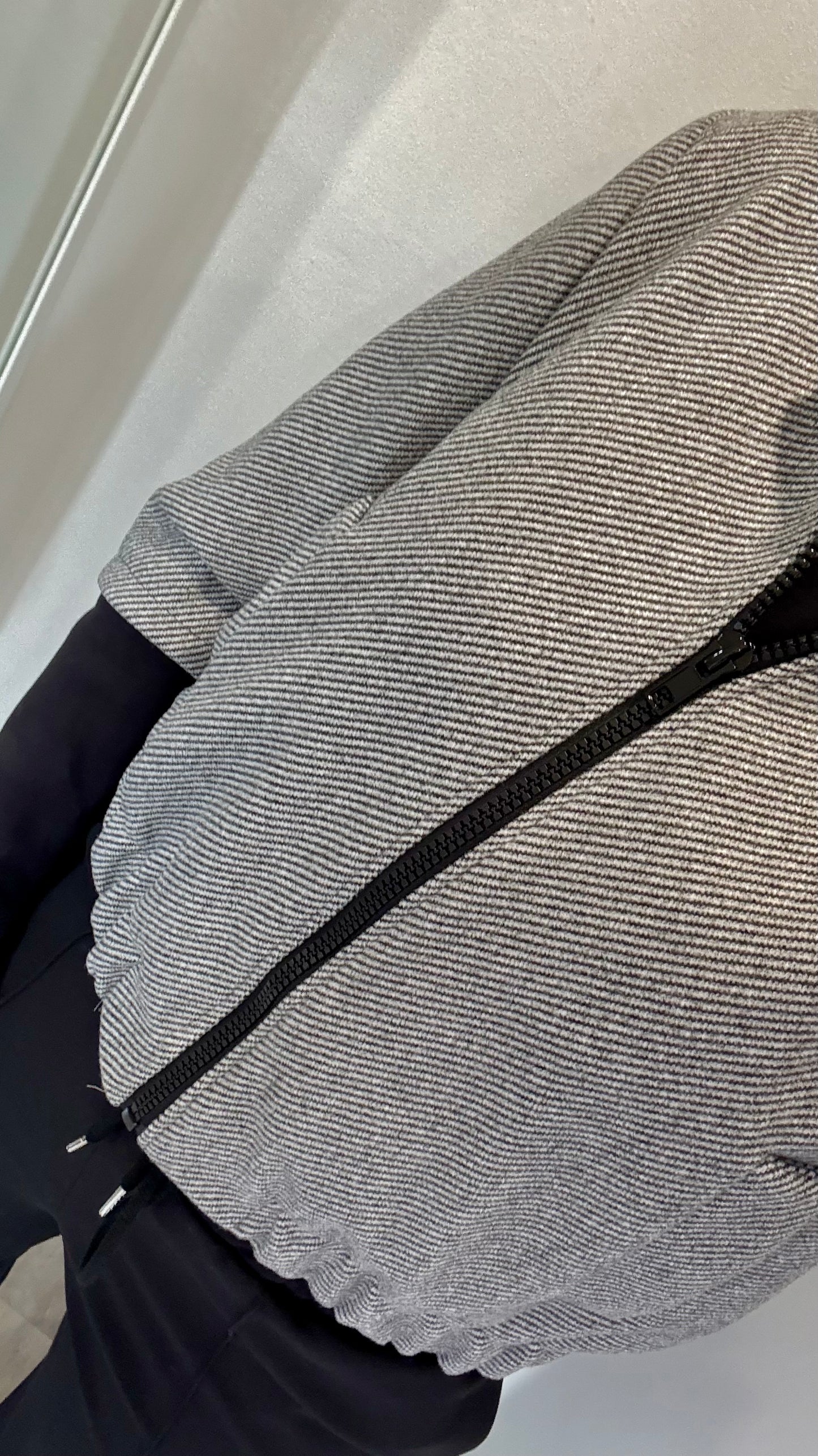 GREY CONTRAST BOMBER JACKET